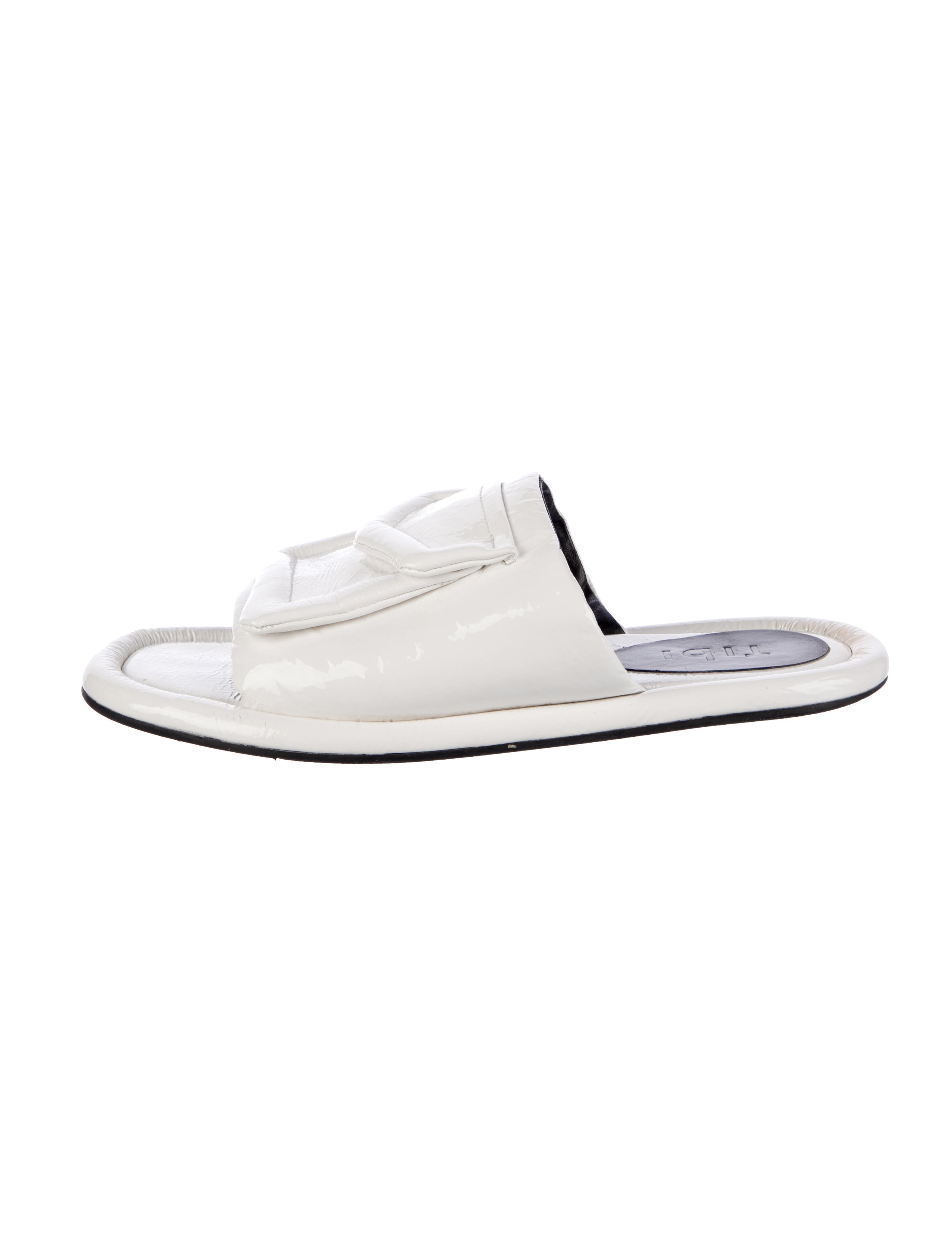 Tibi Patent Leather Slides