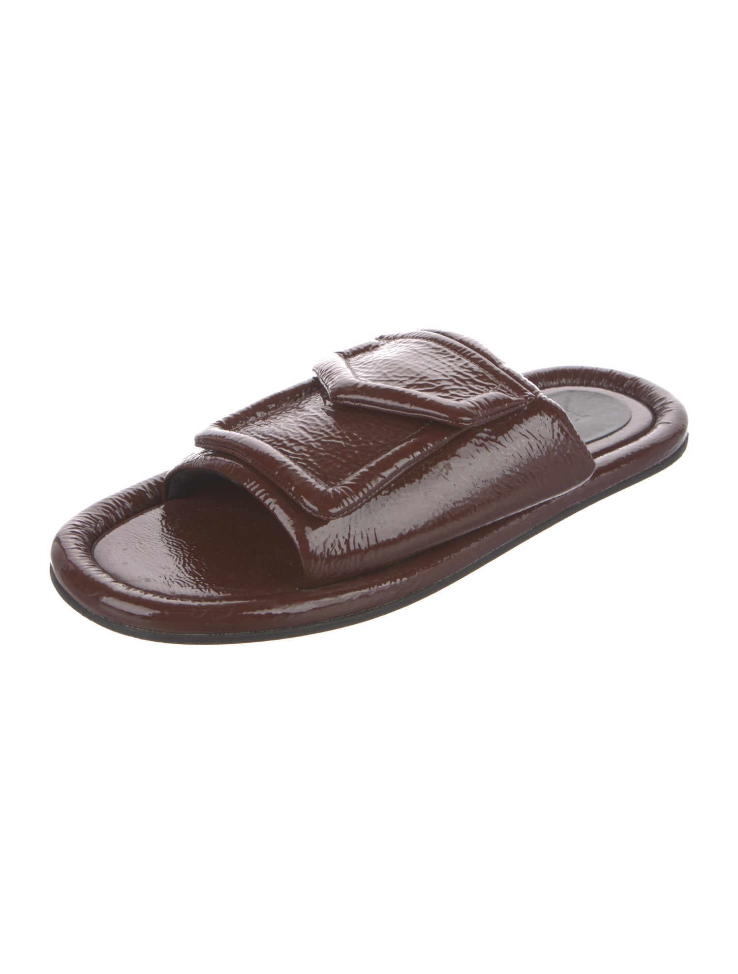 Tibi Patent Leather Slides