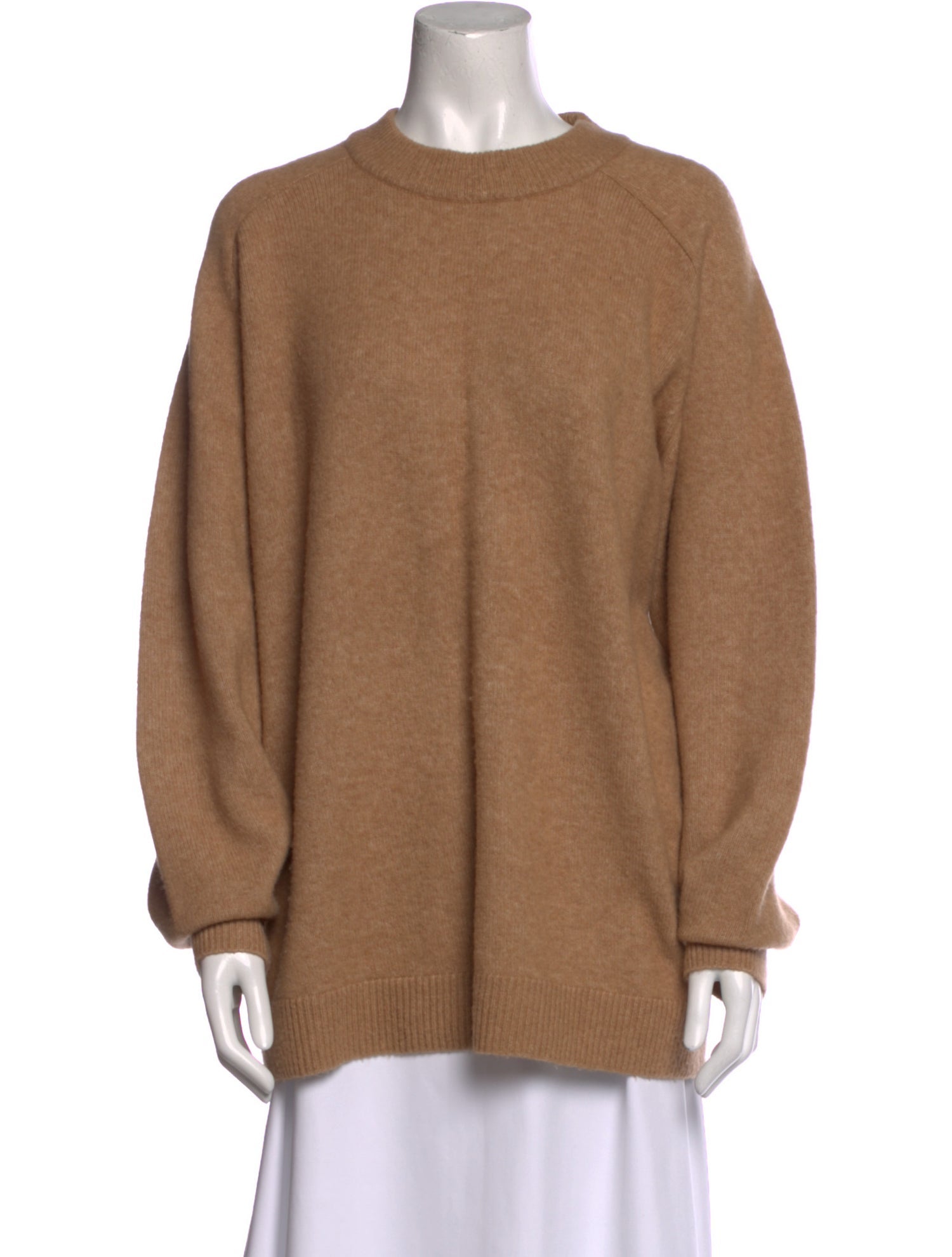 Tibi Camel Hair Crew Neck Sweater