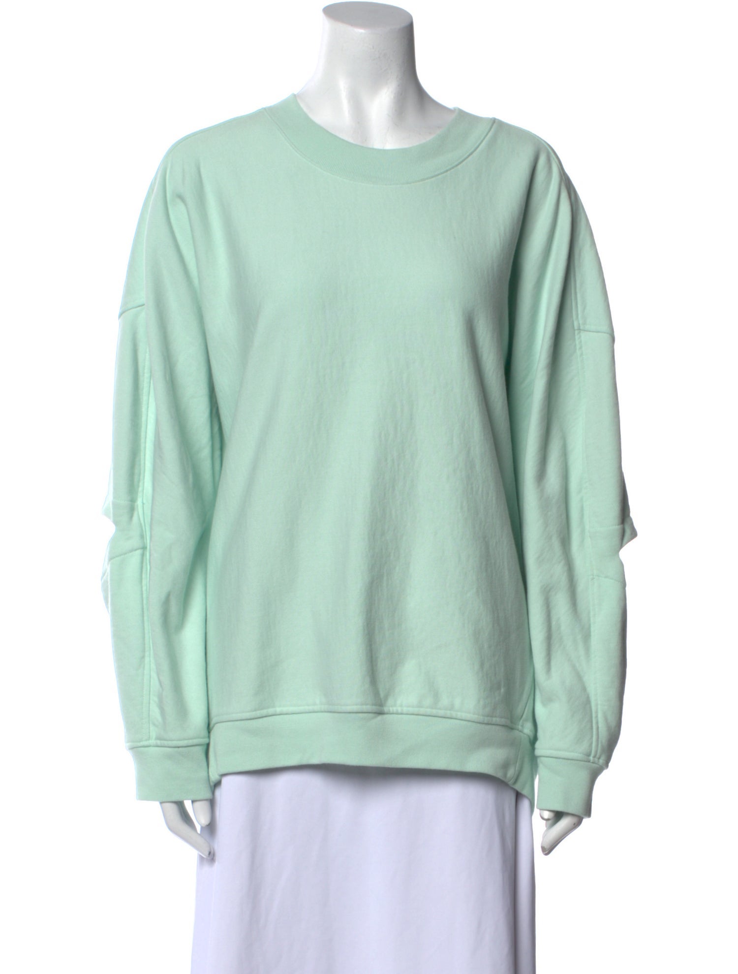 Tibi Crew Neck Long Sleeve Sweatshirt