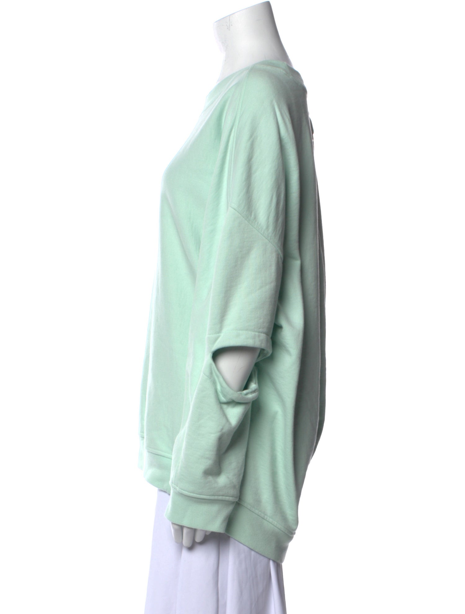 Tibi Crew Neck Long Sleeve Sweatshirt