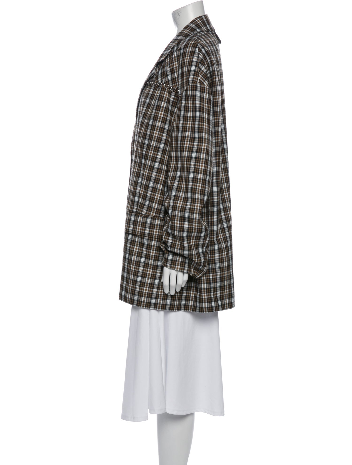 Tibi Plaid Print Coat