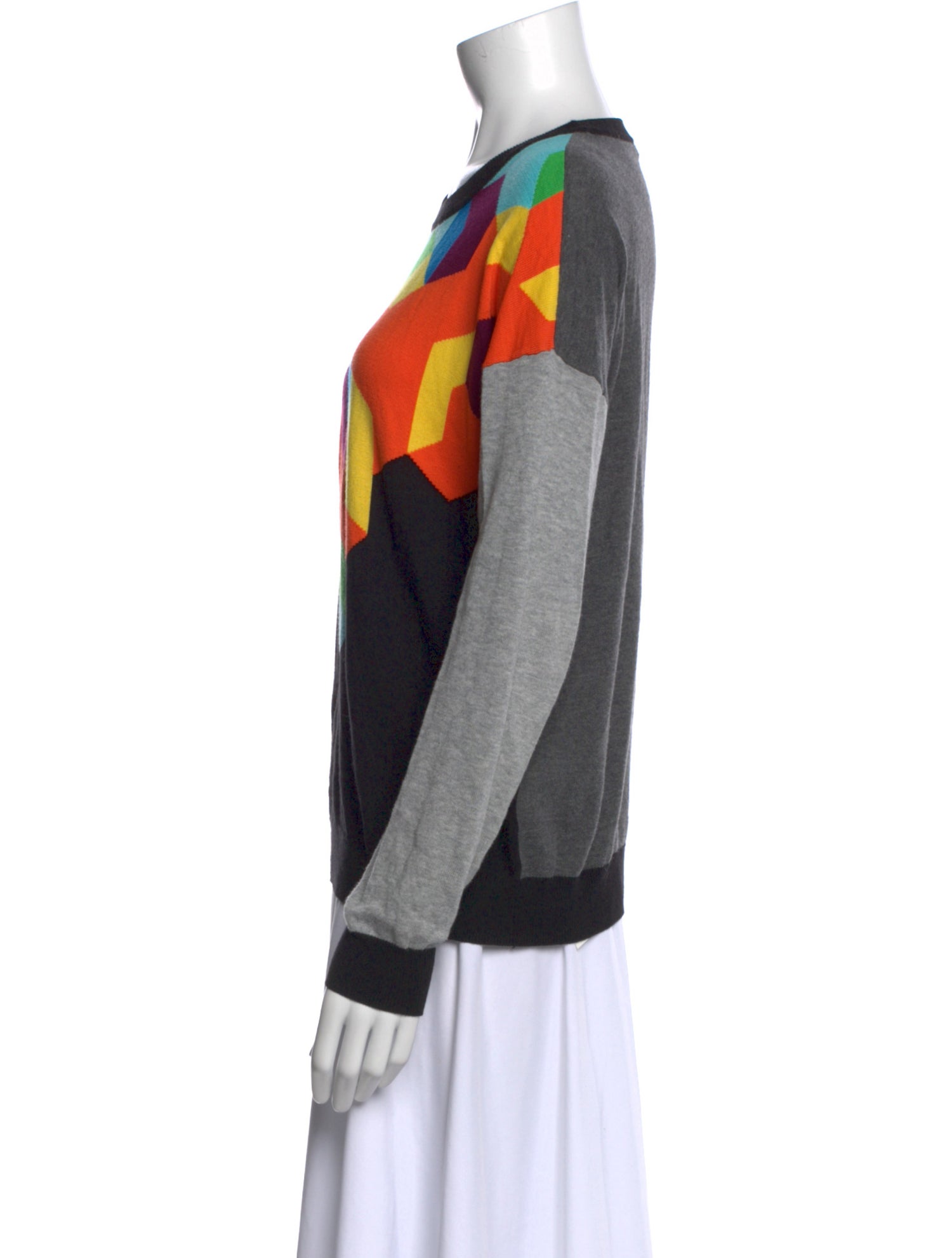 Tibi Graphic Print Crew Neck Sweatshirt