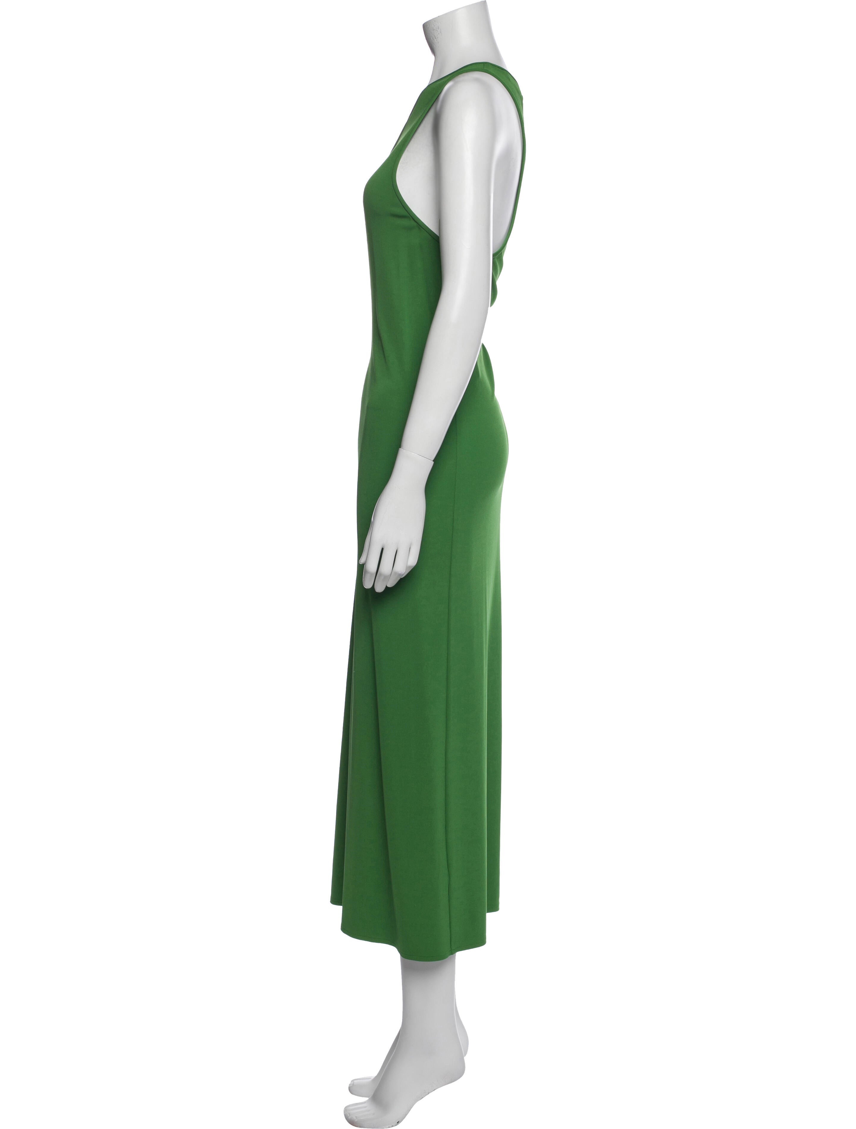 Tibi Scoop Neck Long Dress