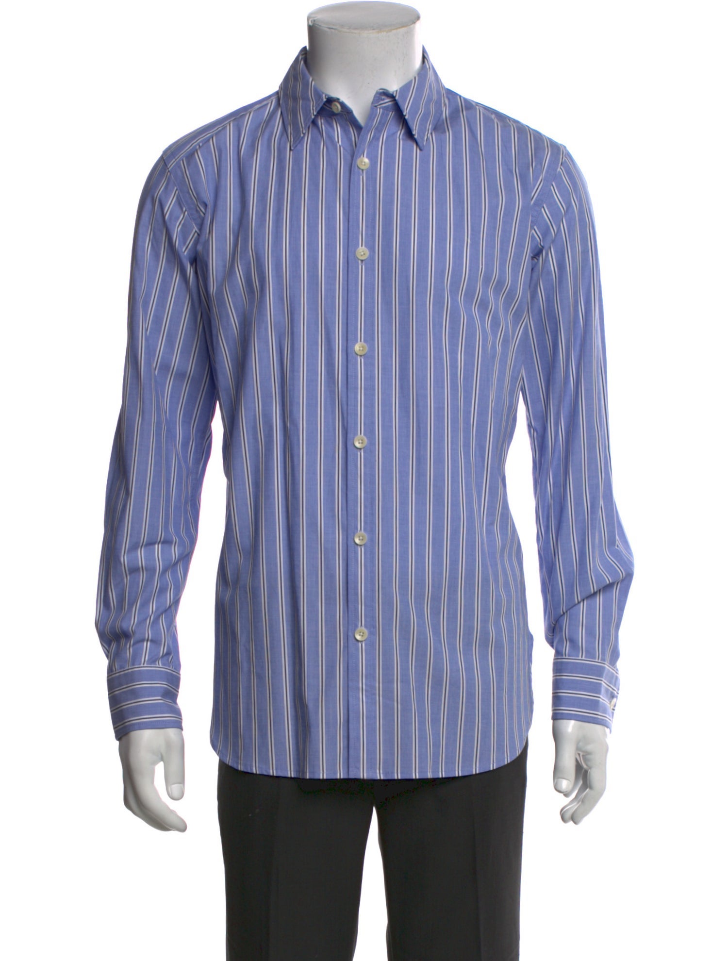 Tibi Striped Long Sleeve Shirt