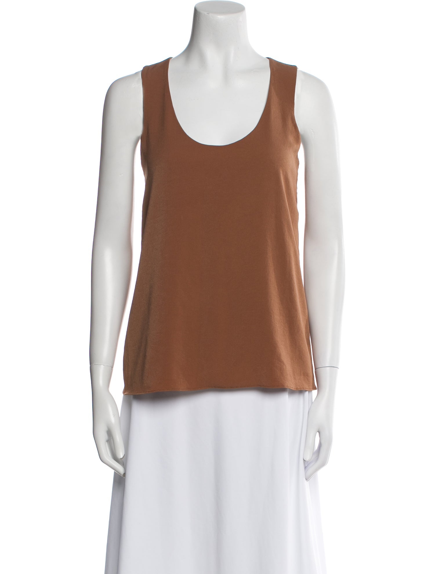 Tibi Scoop Neck Sleeveless Top