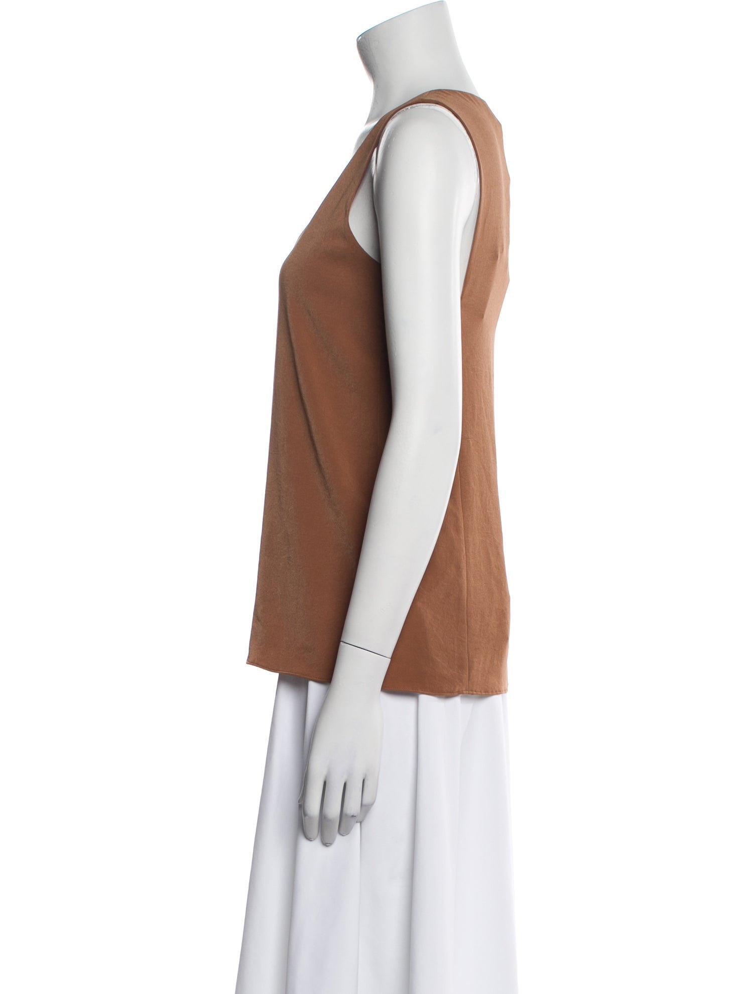 Tibi Scoop Neck Sleeveless Top