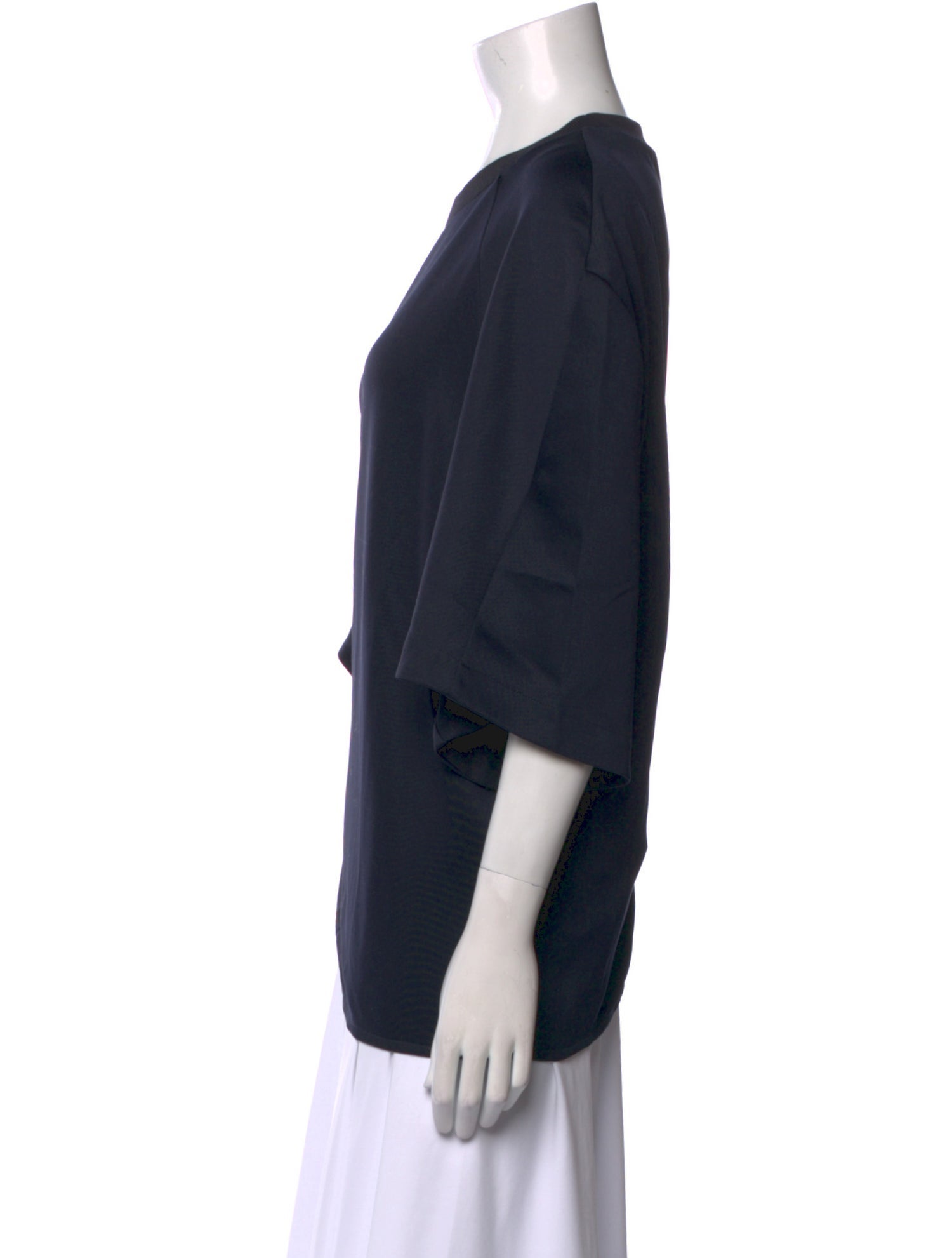 Tibi Crew Neck Three-Quarter Sleeve T-Shirt w/ Tags