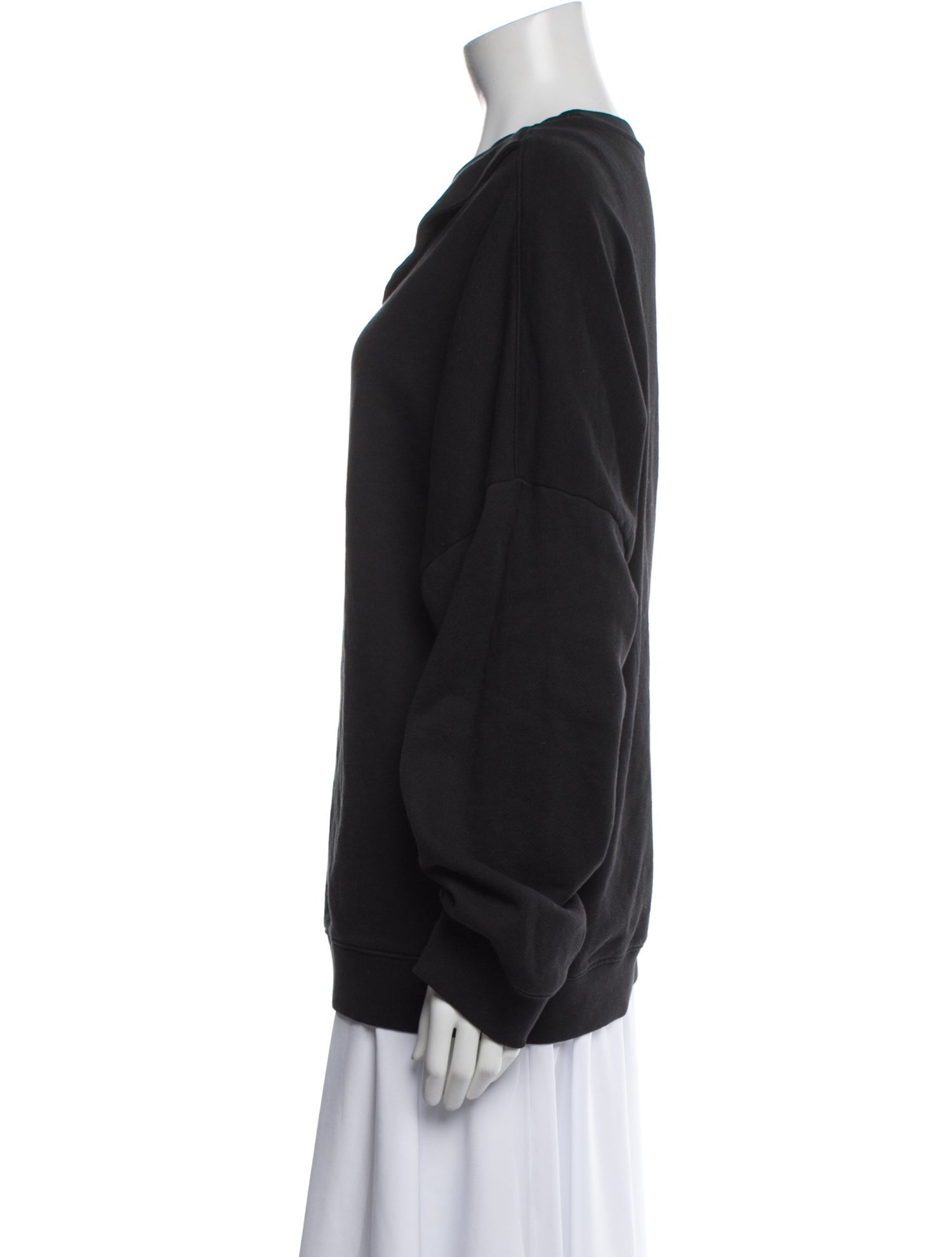 Tibi Bateau Neckline Long Sleeve Sweatshirt