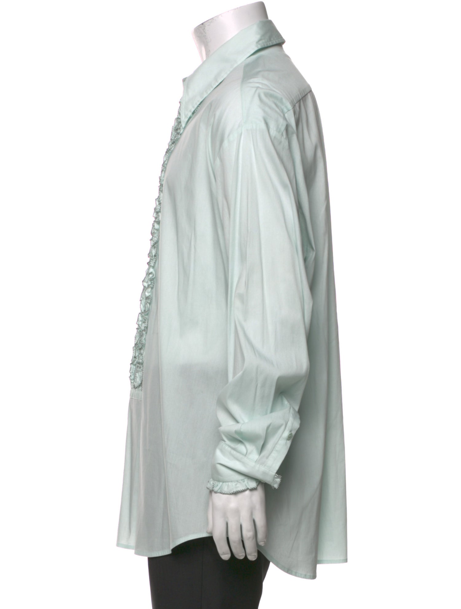 Tibi Long Sleeve Tuxedo Shirt