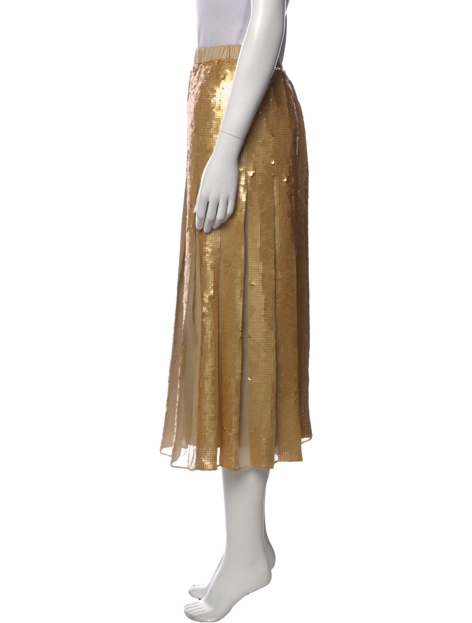 Tibi Silk Midi Length Skirt