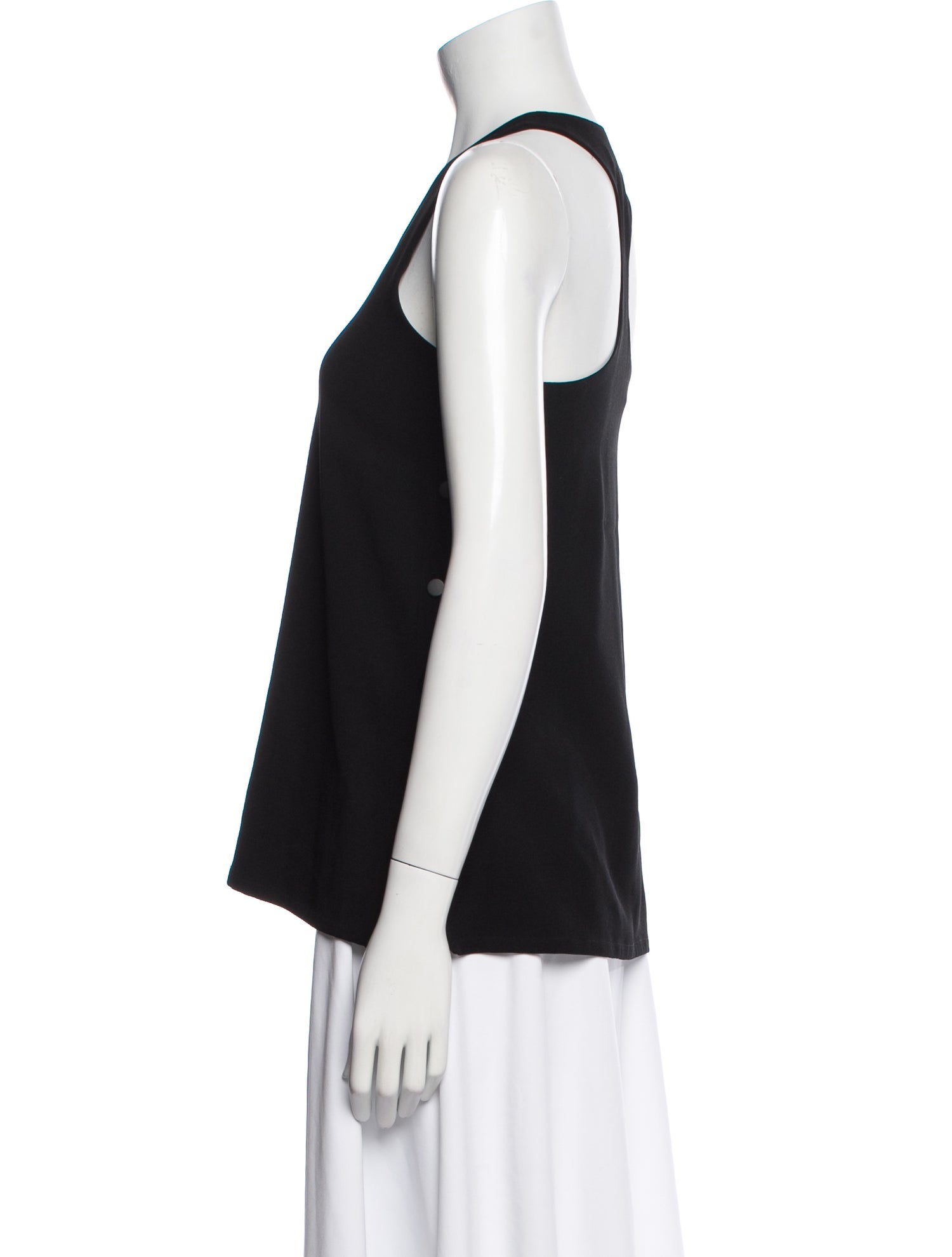 Tibi Scoop Neck Sleeveless Top