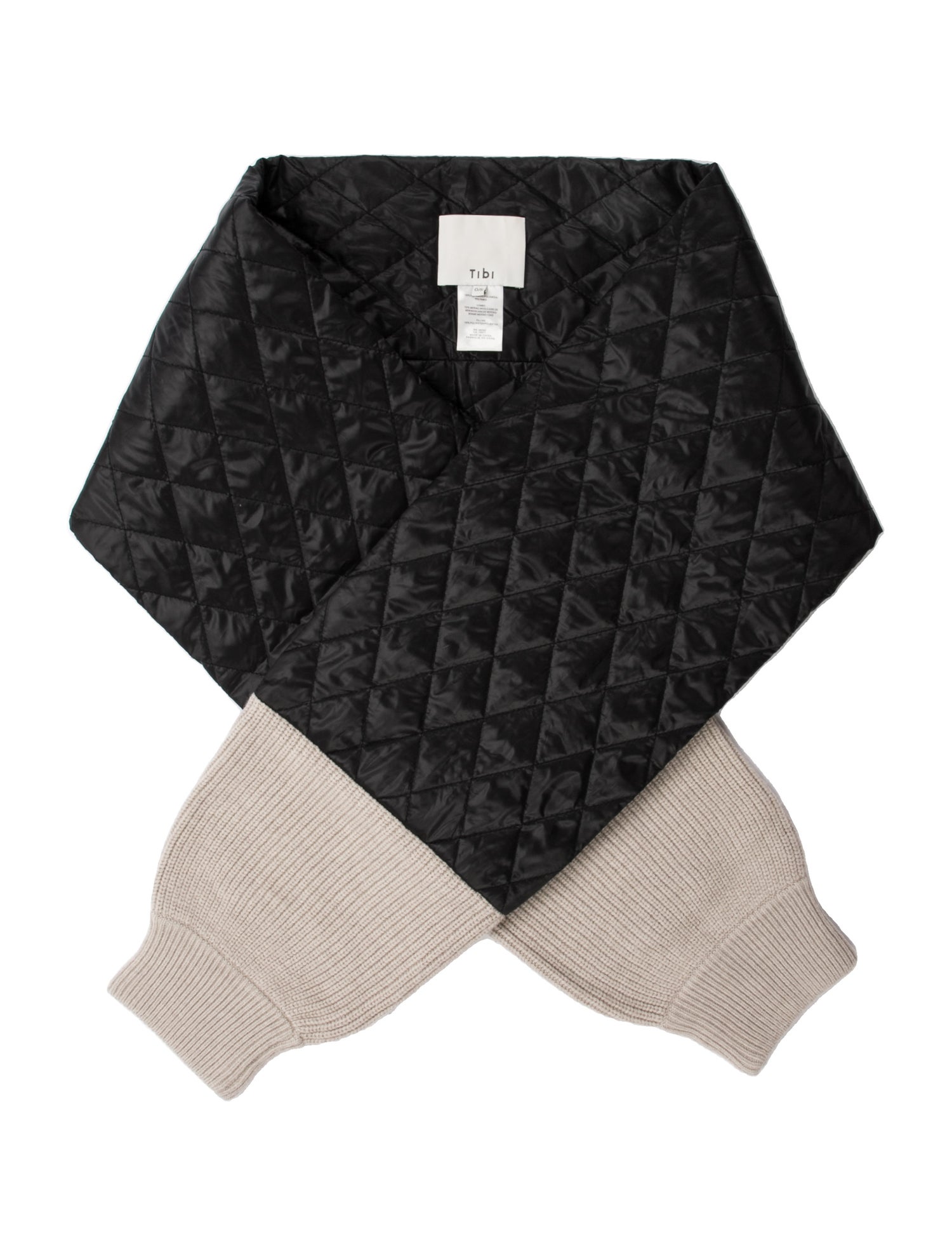 Tibi Nylon Colorblock Pattern Shawl