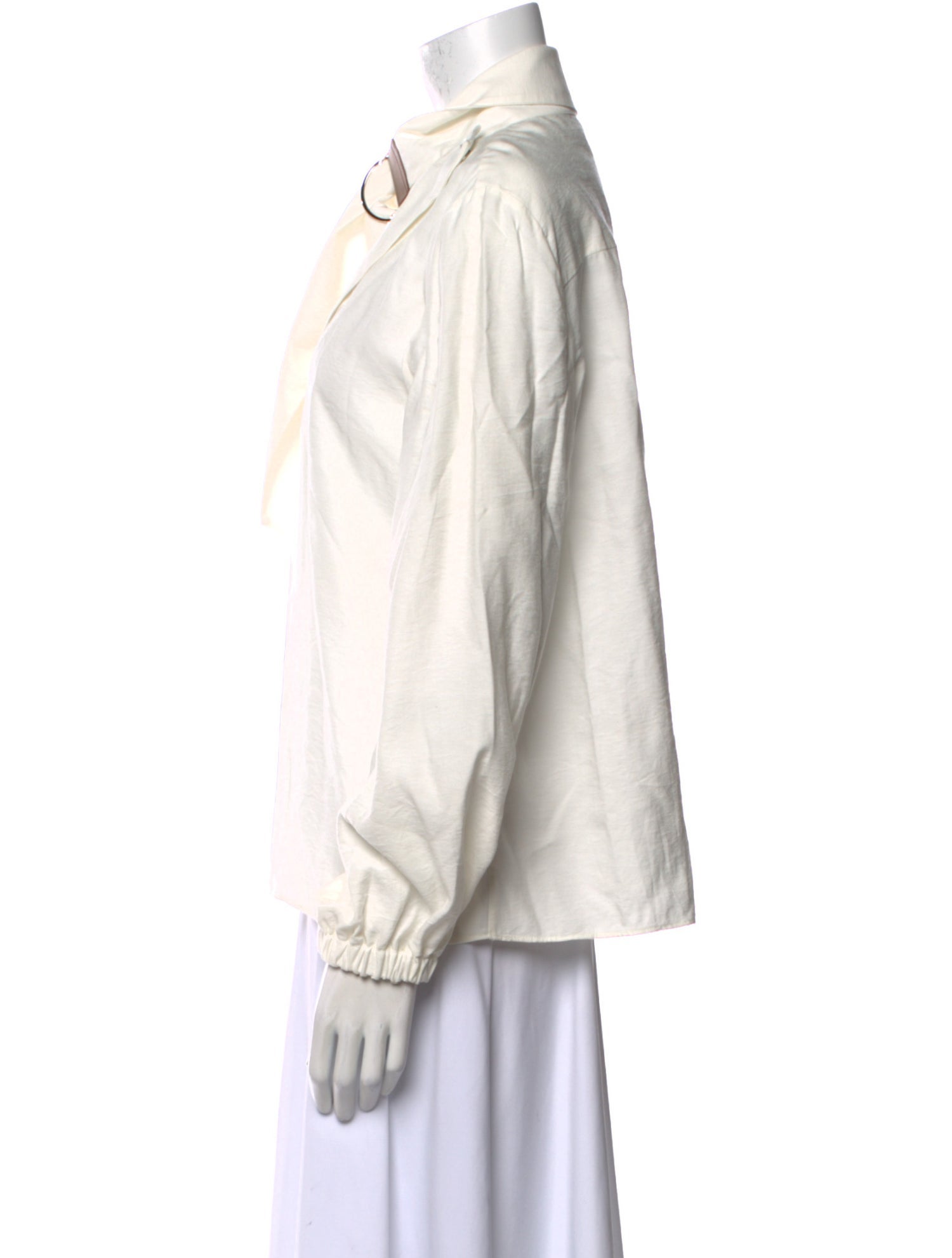 Tibi Long Sleeve Button-Up Top