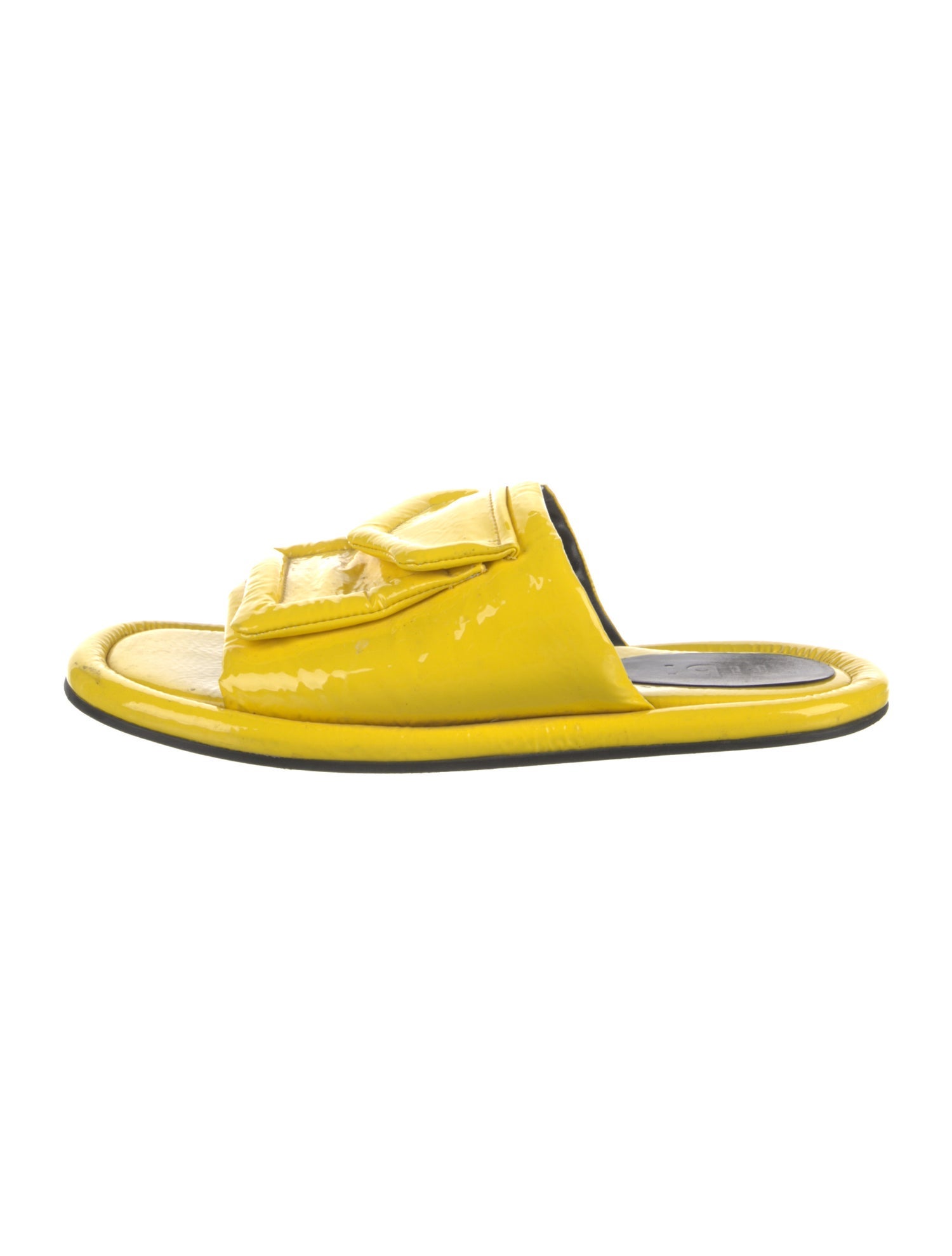 Tibi Patent Leather Slides
