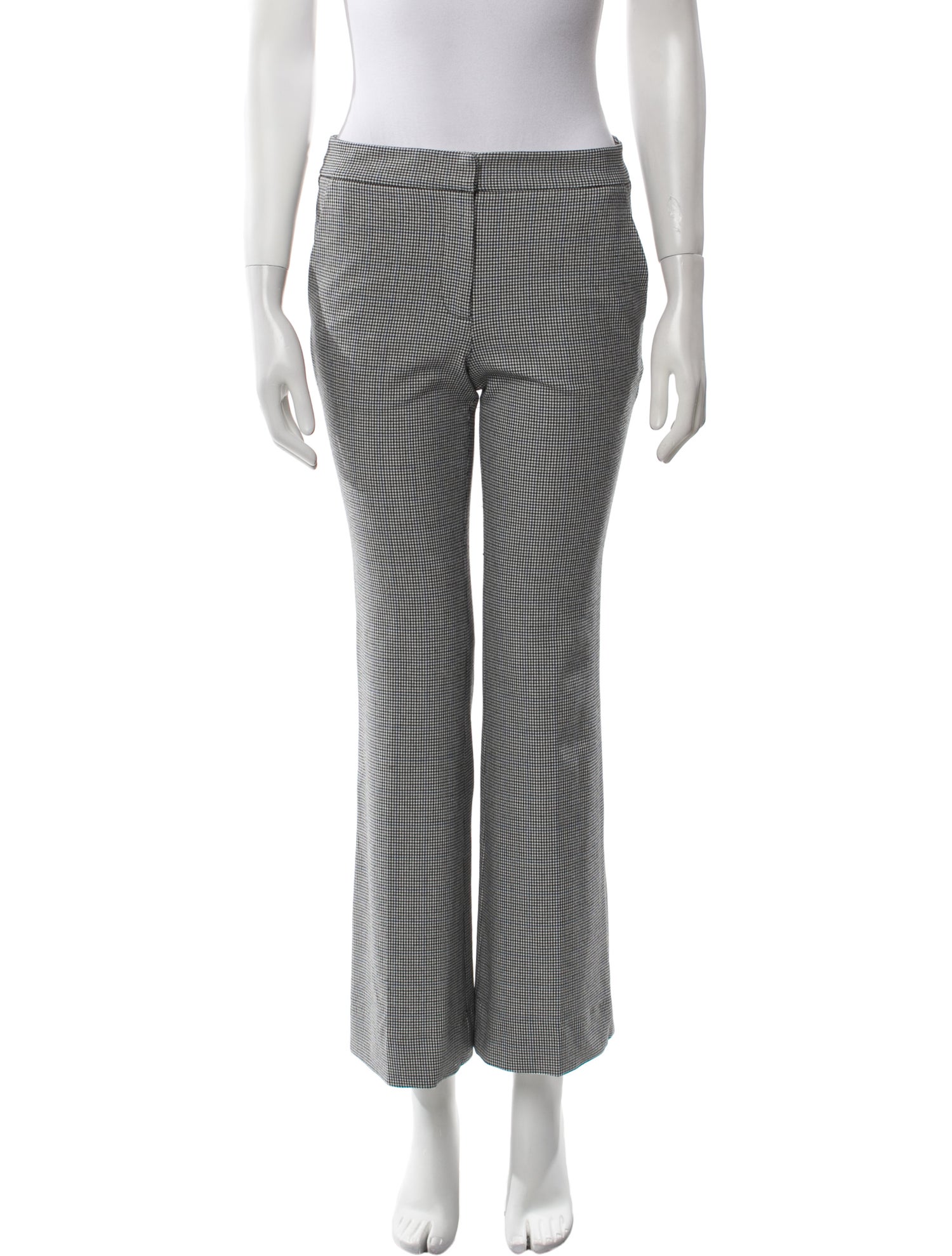 Tibi Houndstooth Print Wide Leg Pants