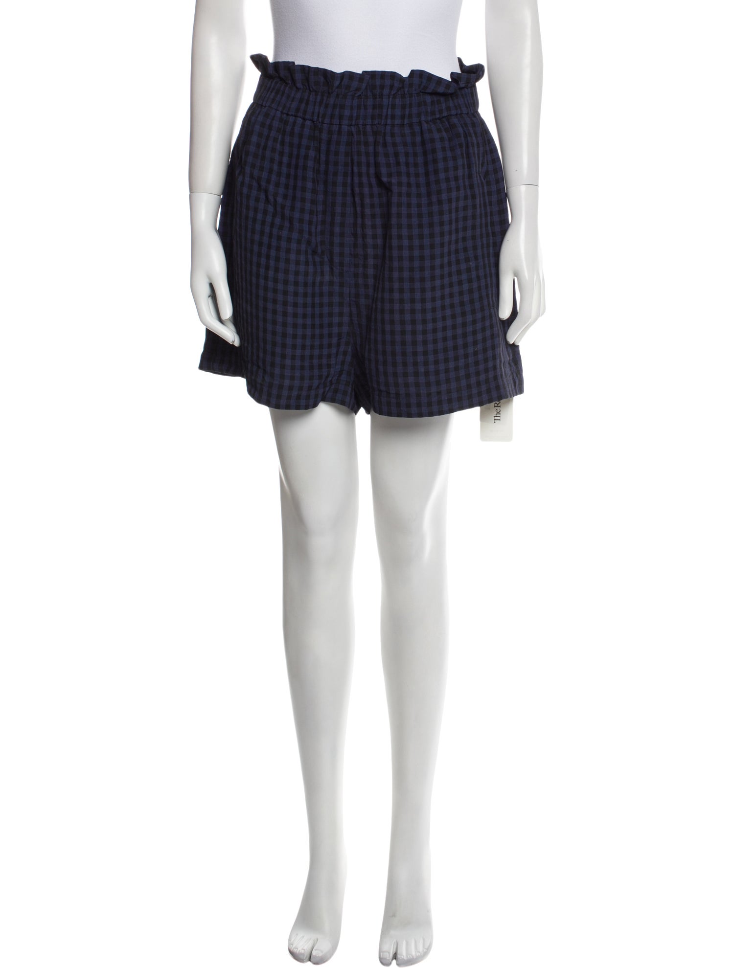 Tibi Plaid Print Mini Shorts