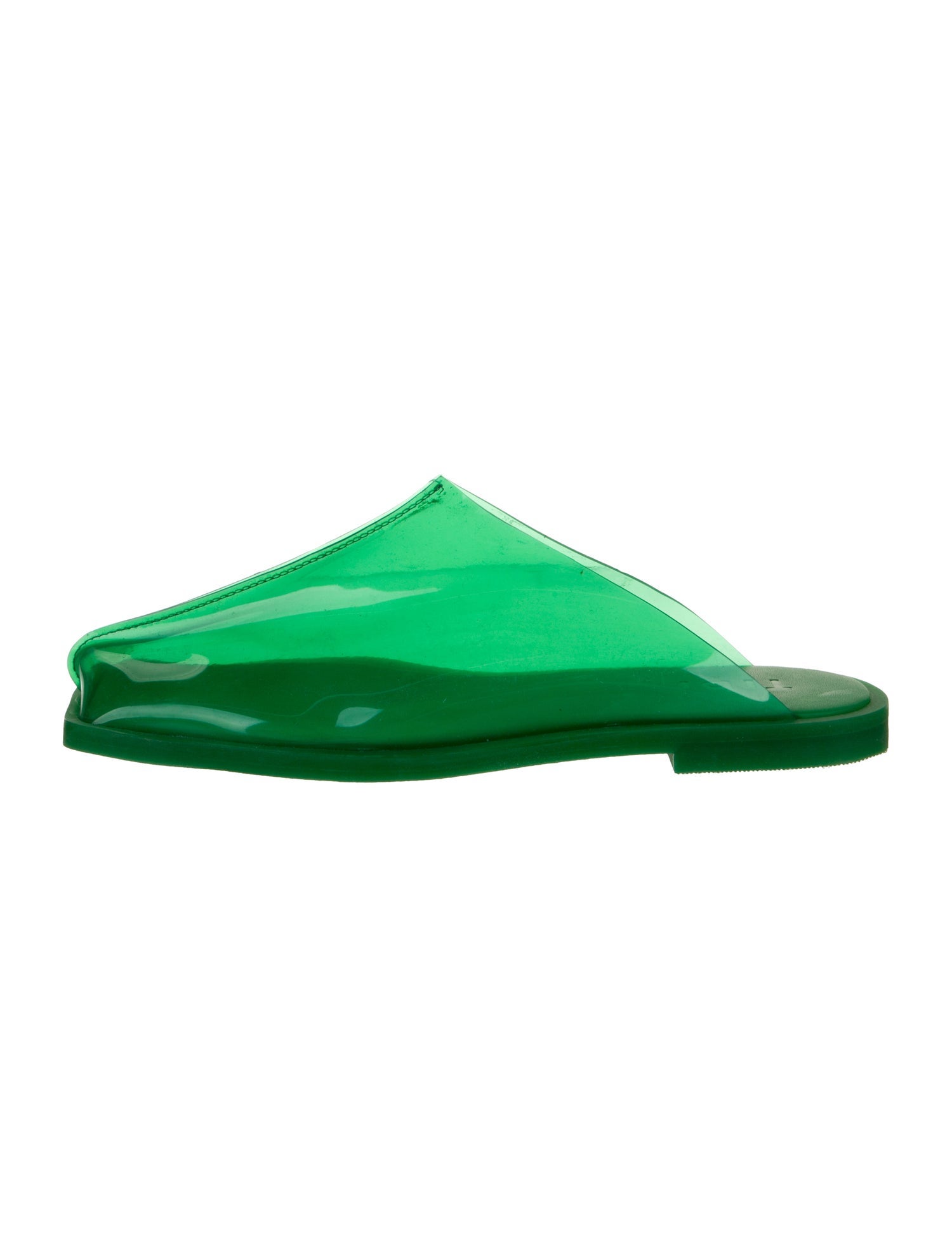 Tibi PVC Leather Trim Embellishment Mules