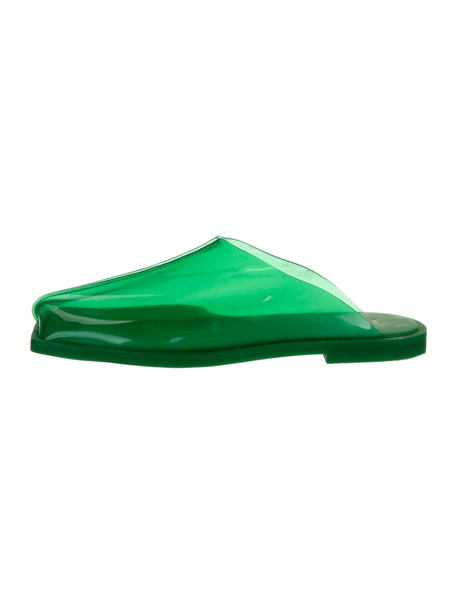 Tibi PVC Leather Trim Embellishment Mules