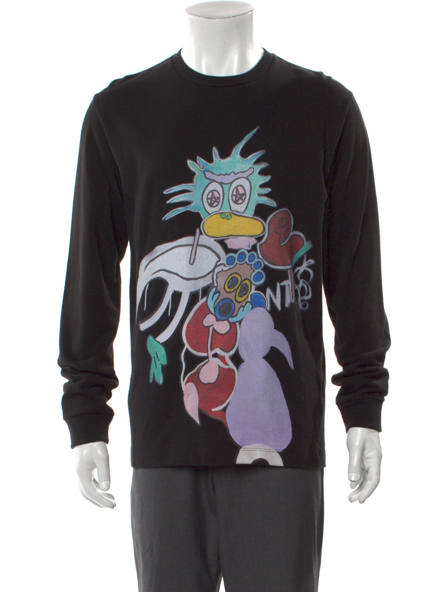 Tibi Graphic Print Crew Neck Sweatshirt