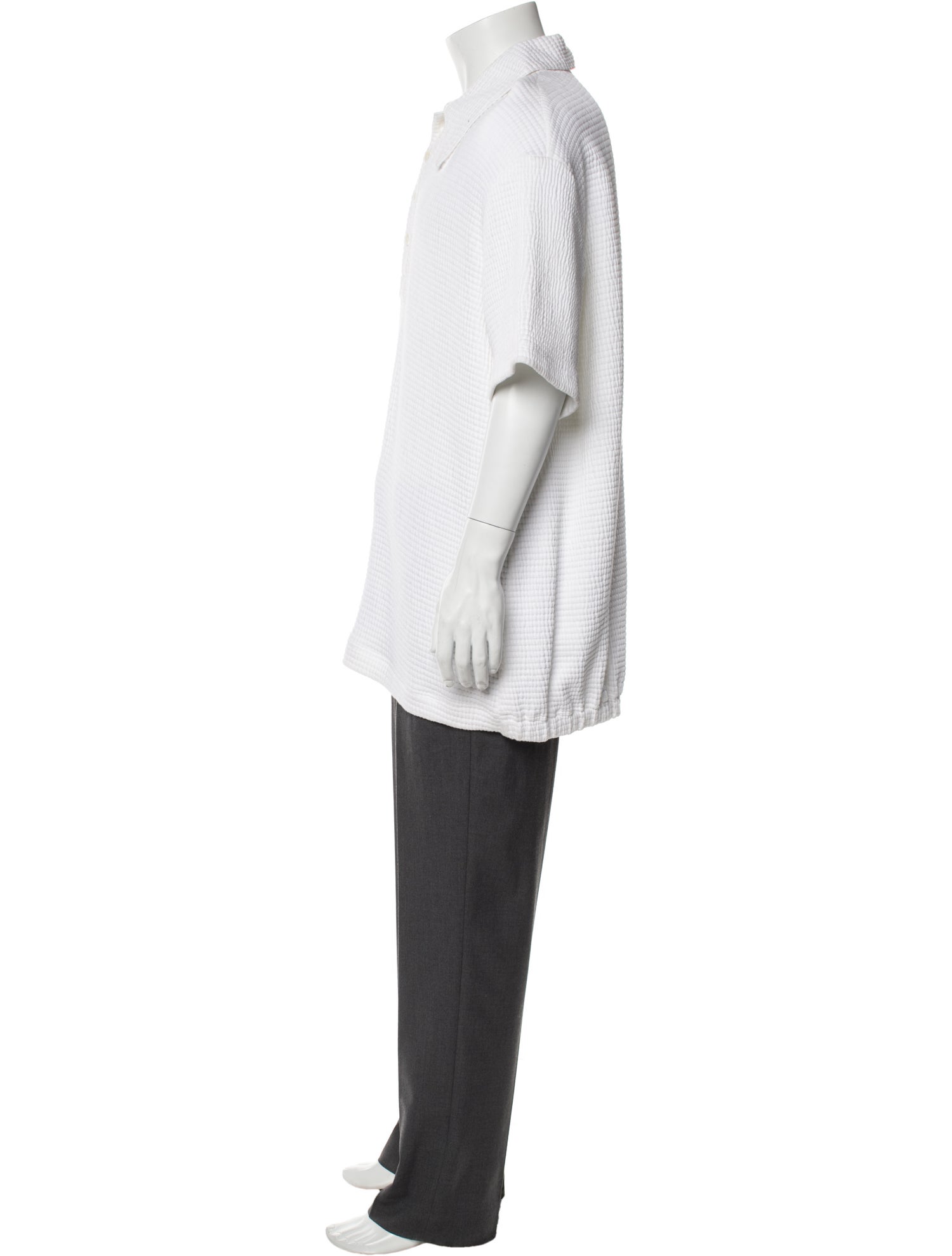 Tibi Collar Short Sleeve Polo Shirt