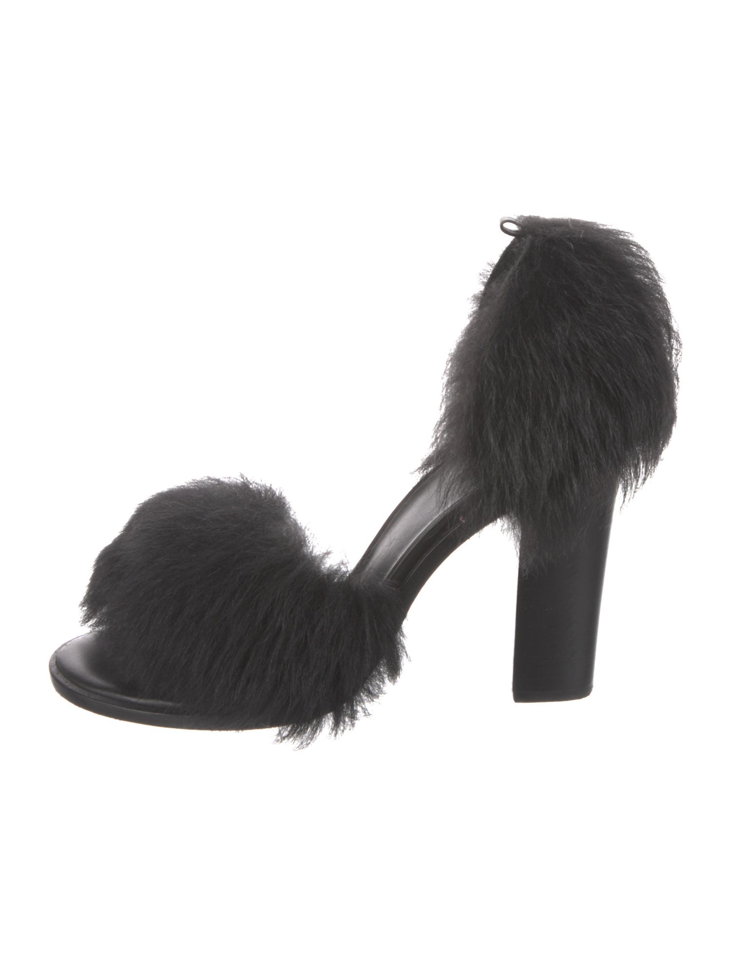 Tibi Fur Sandals
