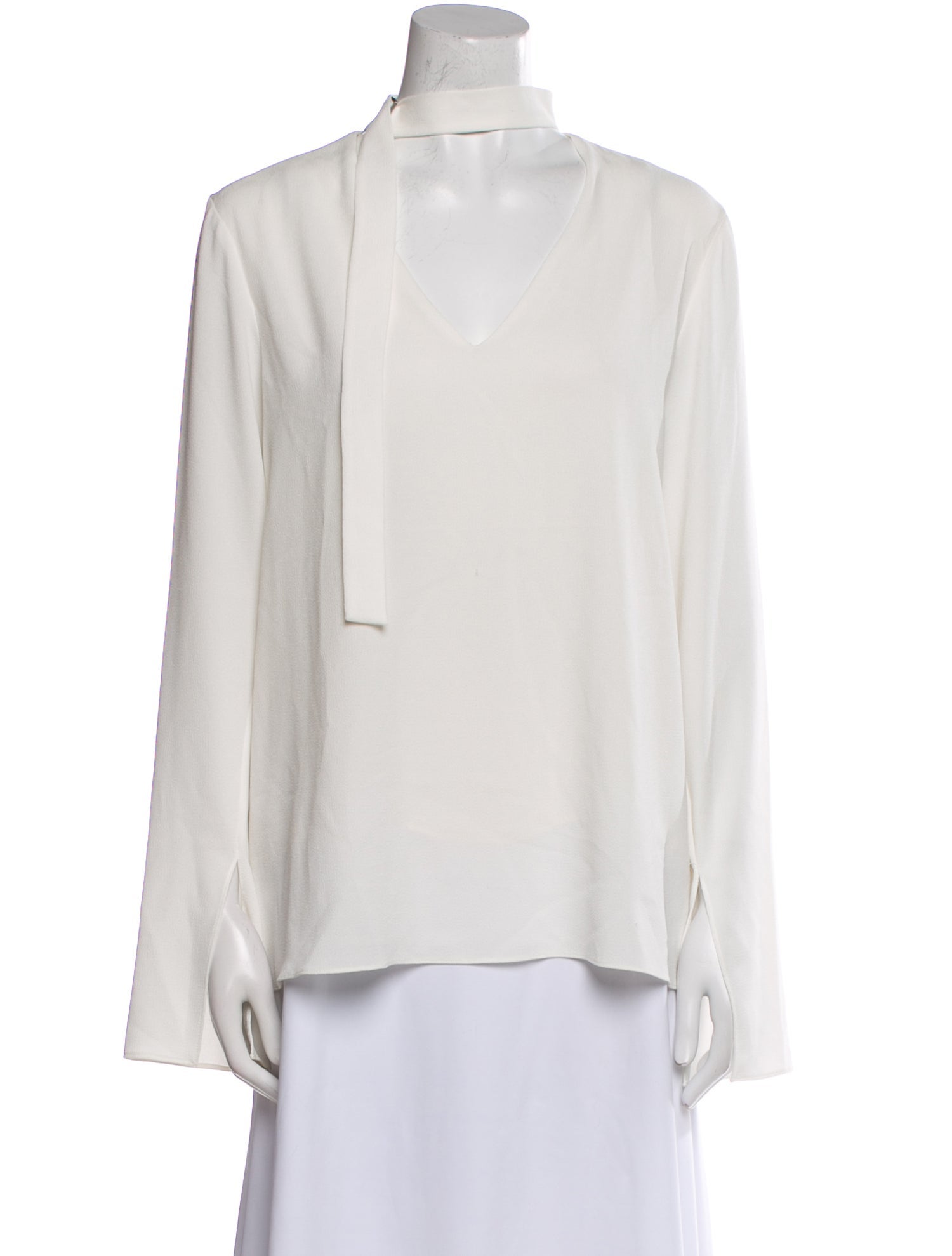 Tibi V-Neck Long Sleeve Blouse