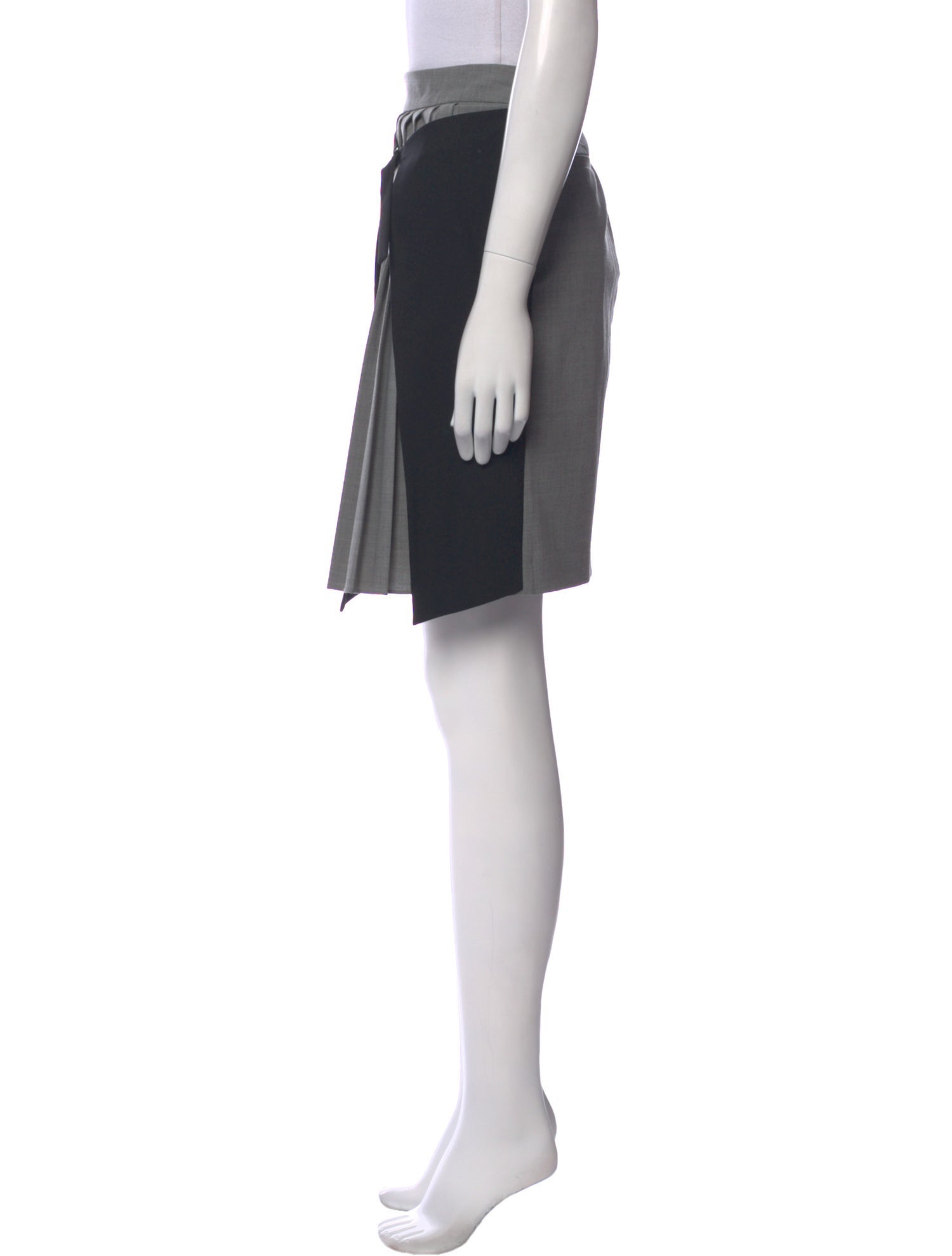 Tibi Colorblock Pattern Knee-Length Skirt