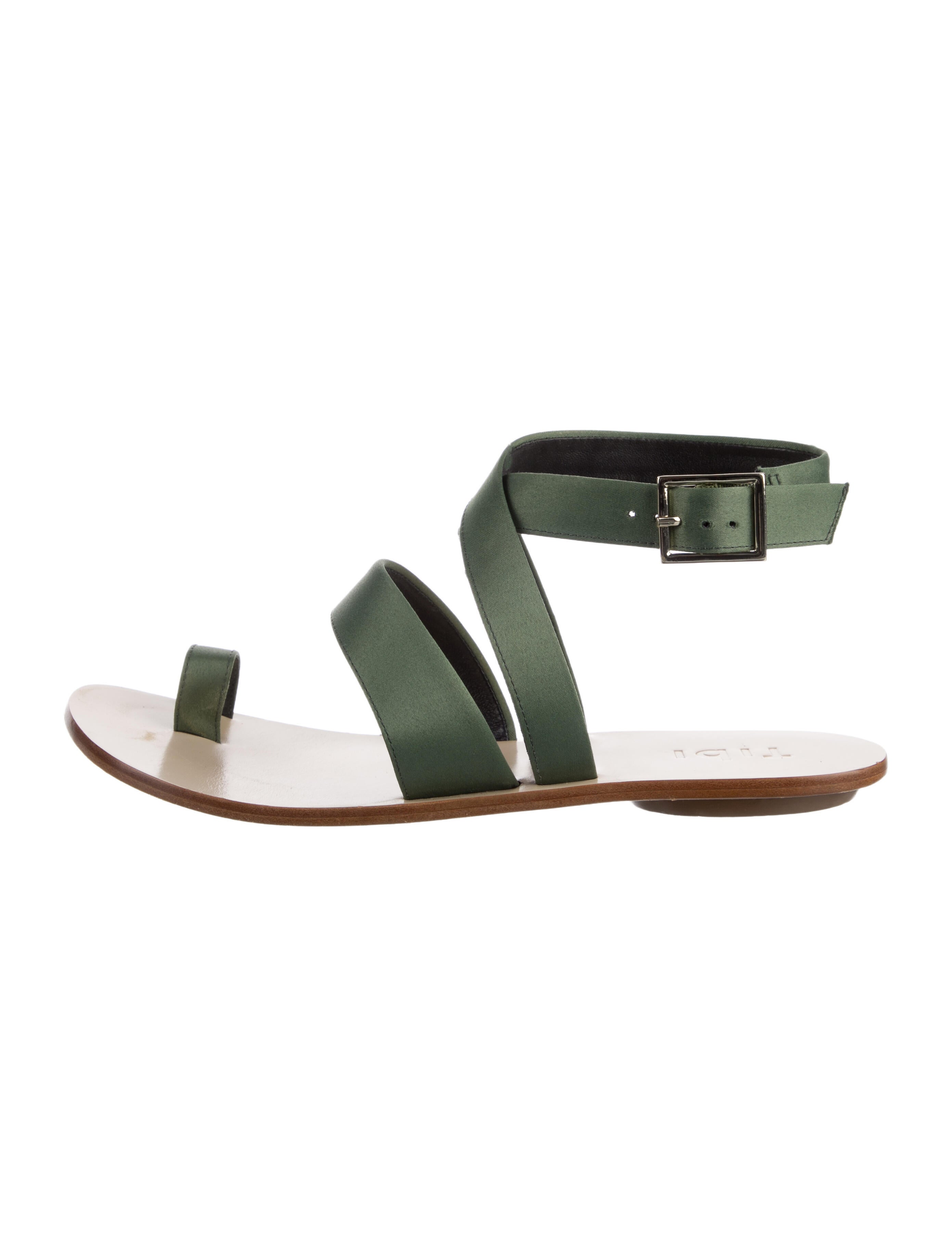 Tibi Satin Gladiator Sandals