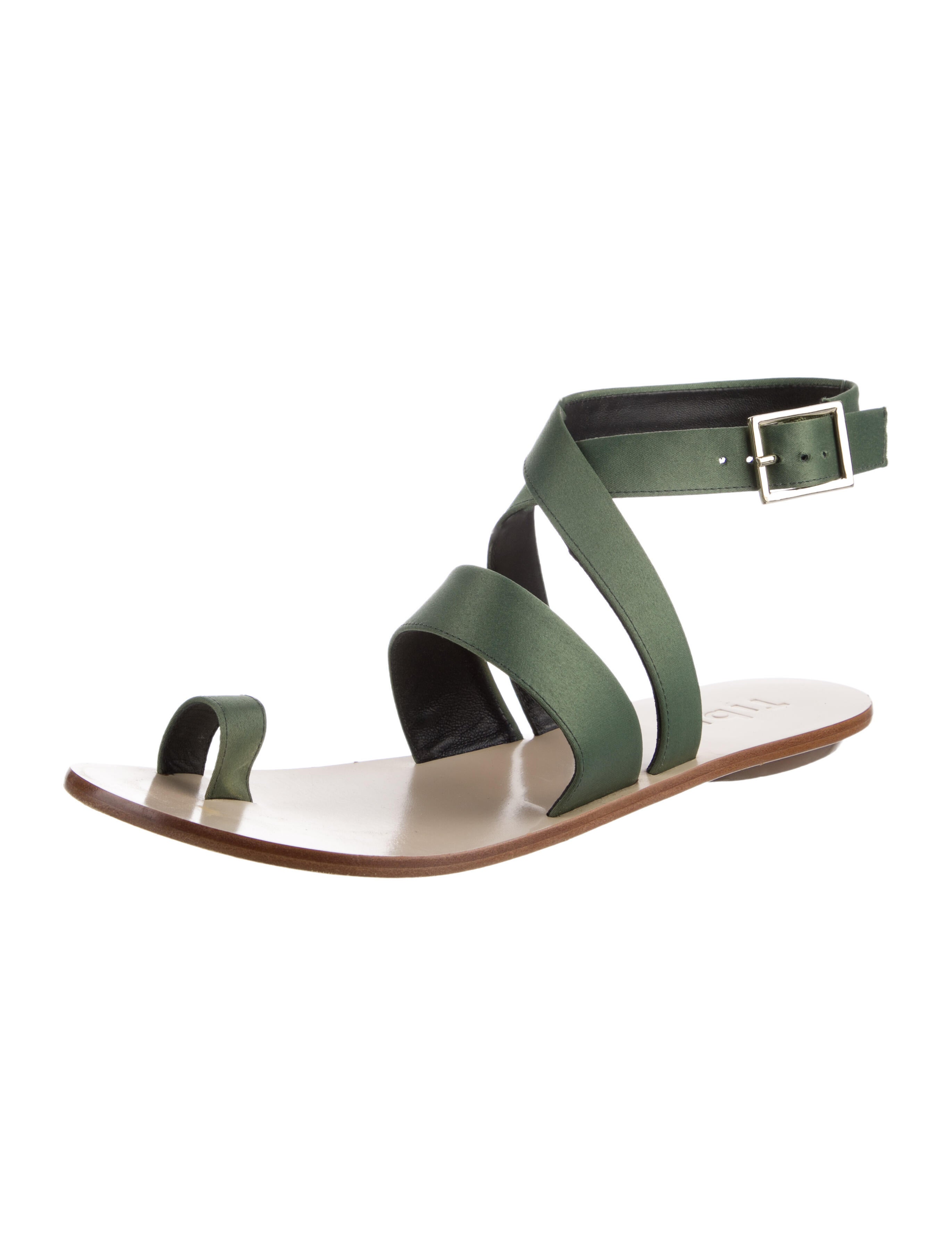 Tibi Satin Gladiator Sandals