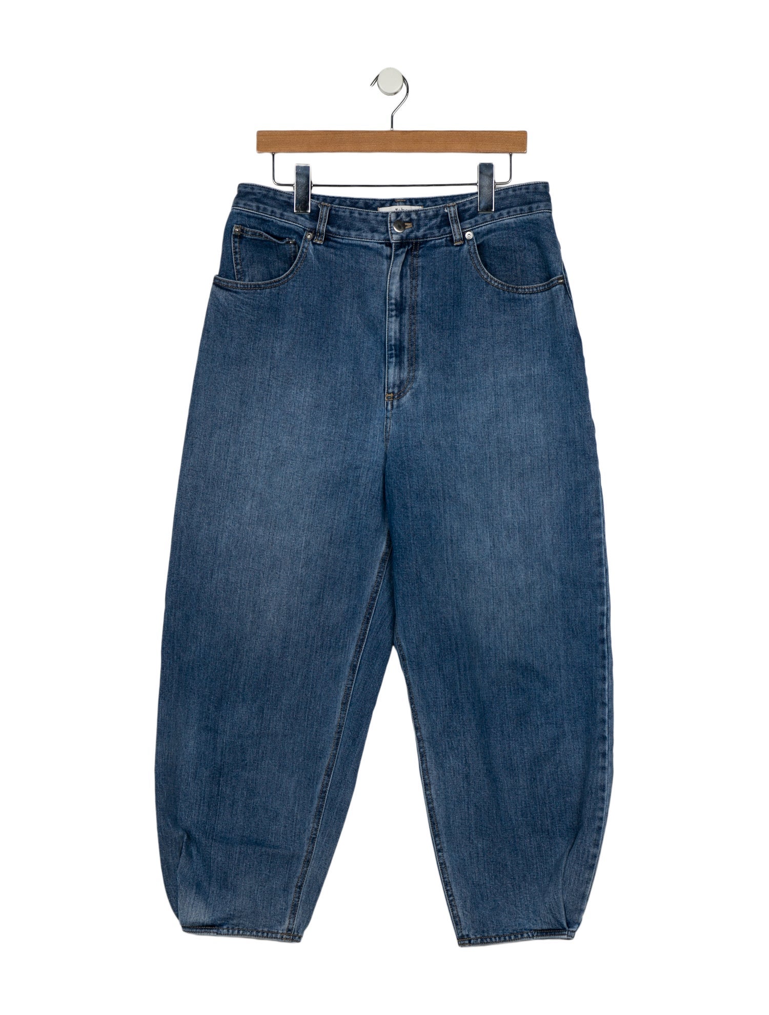 Tibi High-Rise Straight Leg Jeans