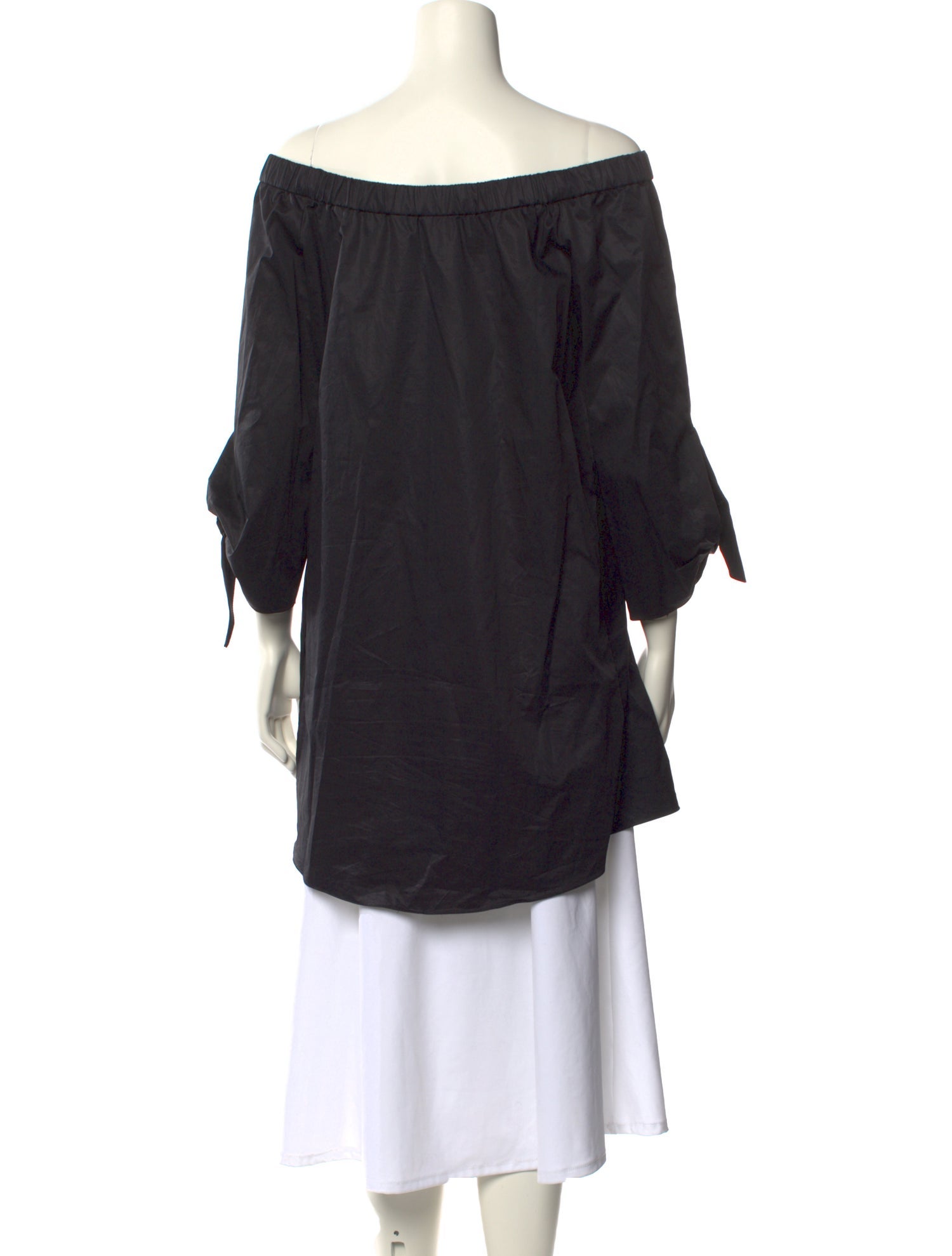 Tibi Off-The-Shoulder Three-Quarter Sleeve Tunic