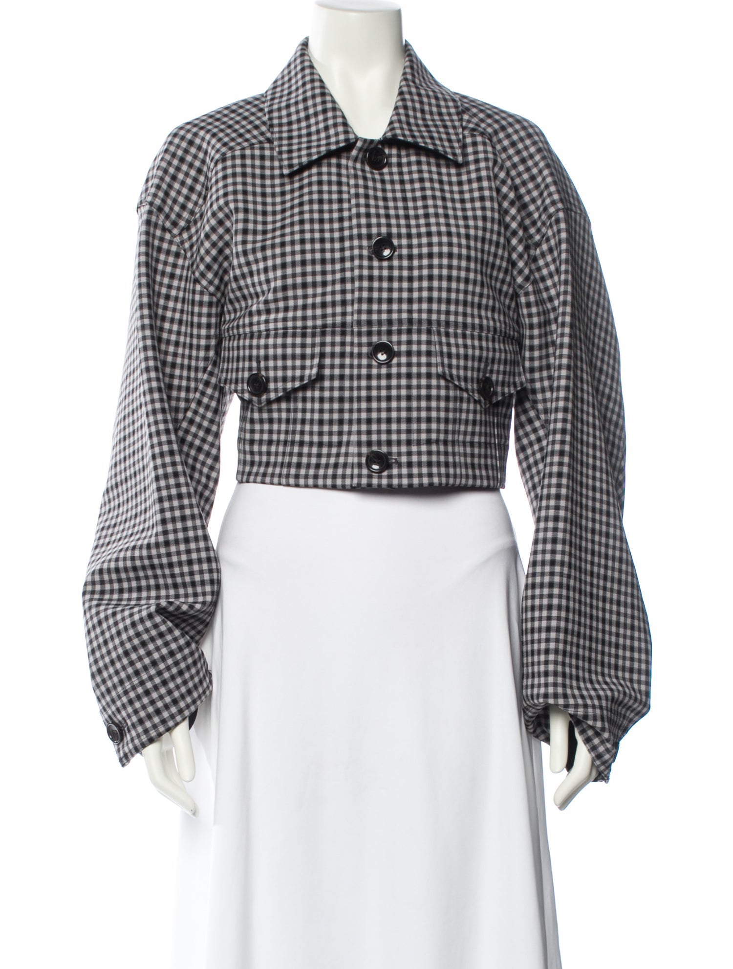 Tibi Plaid Print Utility Jacket