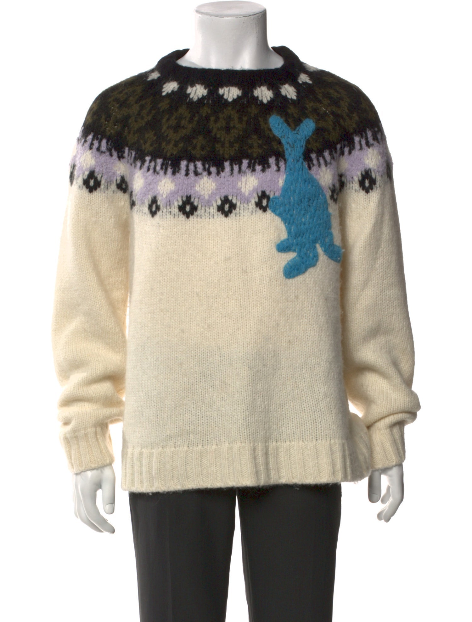 Tibi Alpaca Printed Pullover