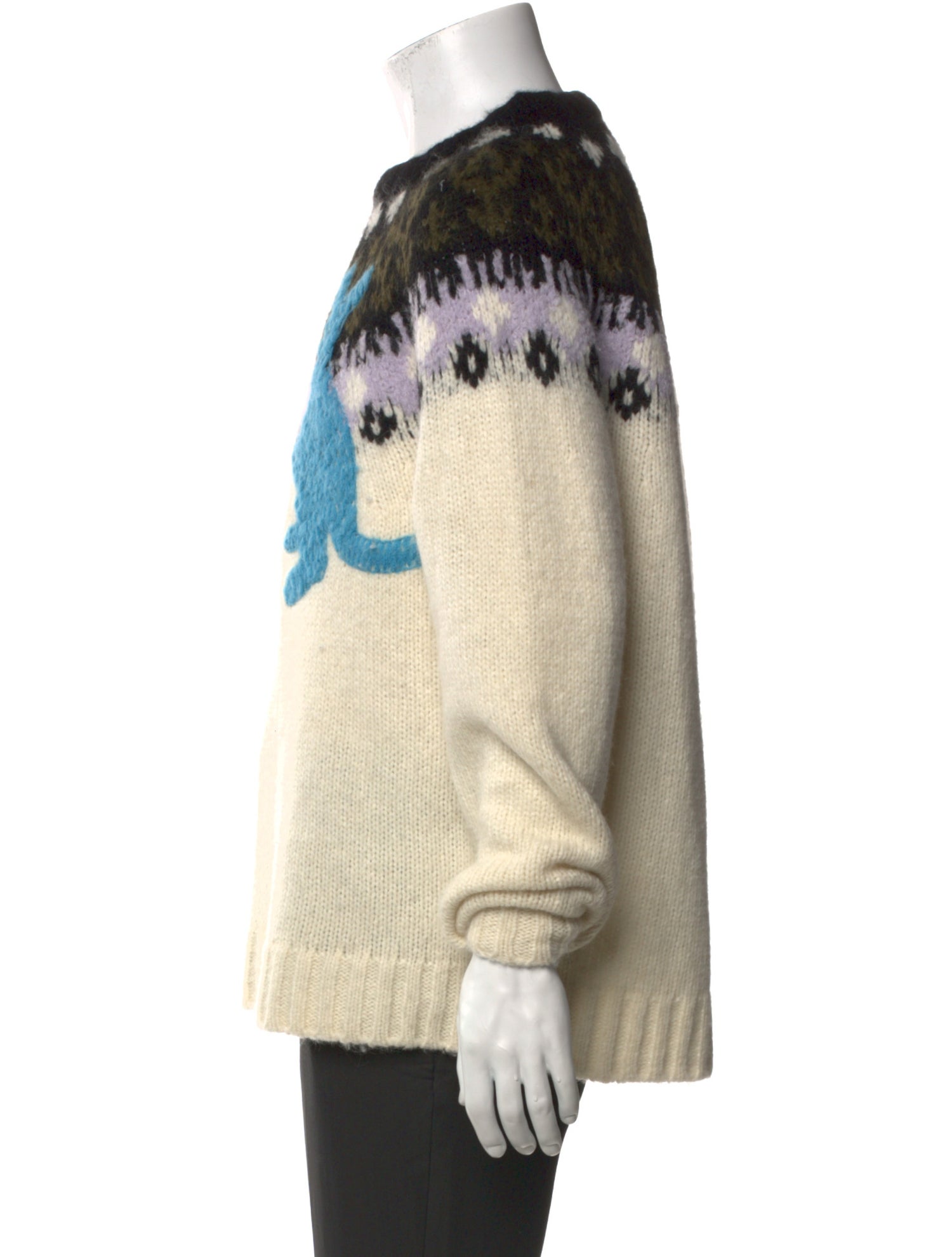 Tibi Alpaca Printed Pullover