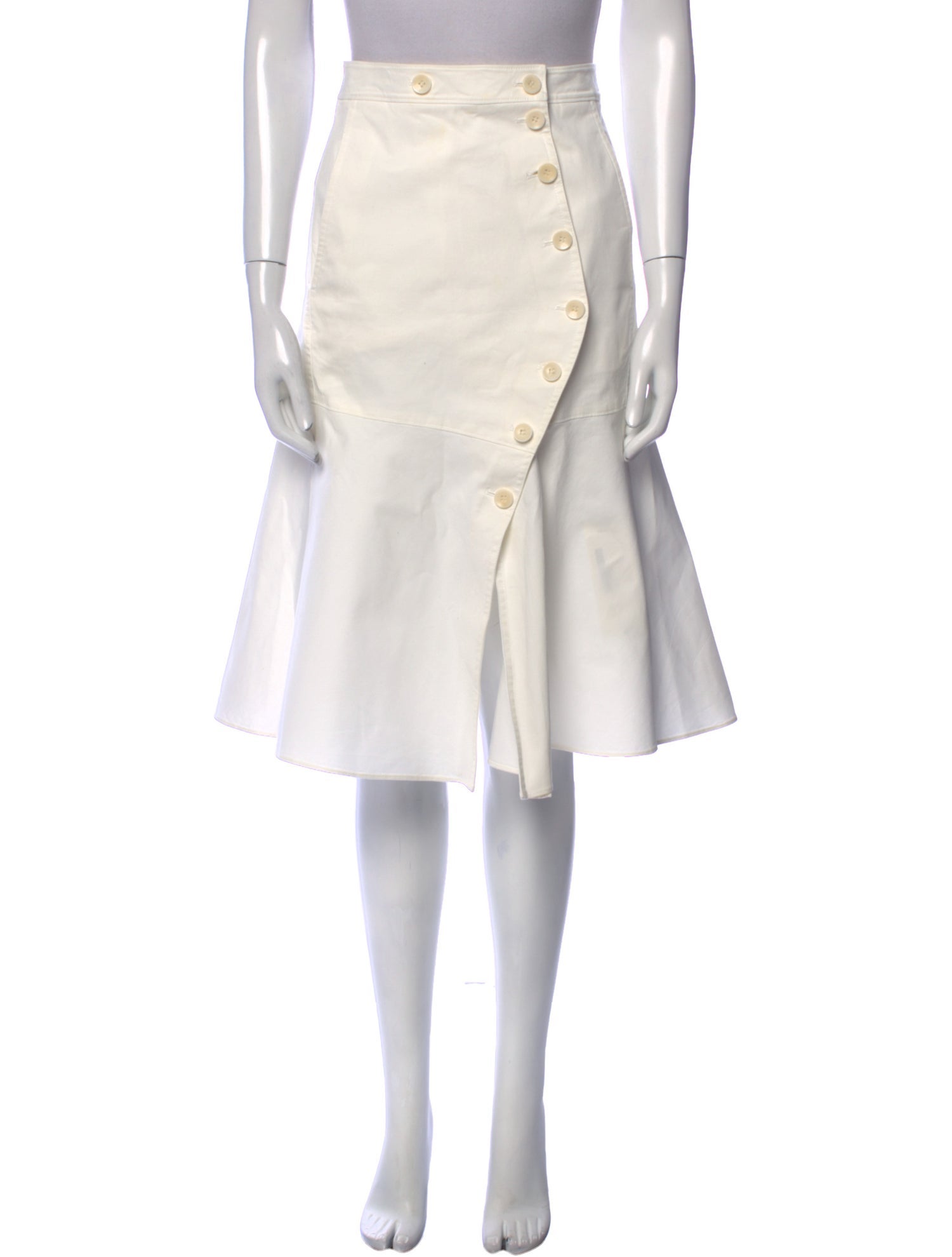 Tibi Pleated Accents Knee-Length Skirt