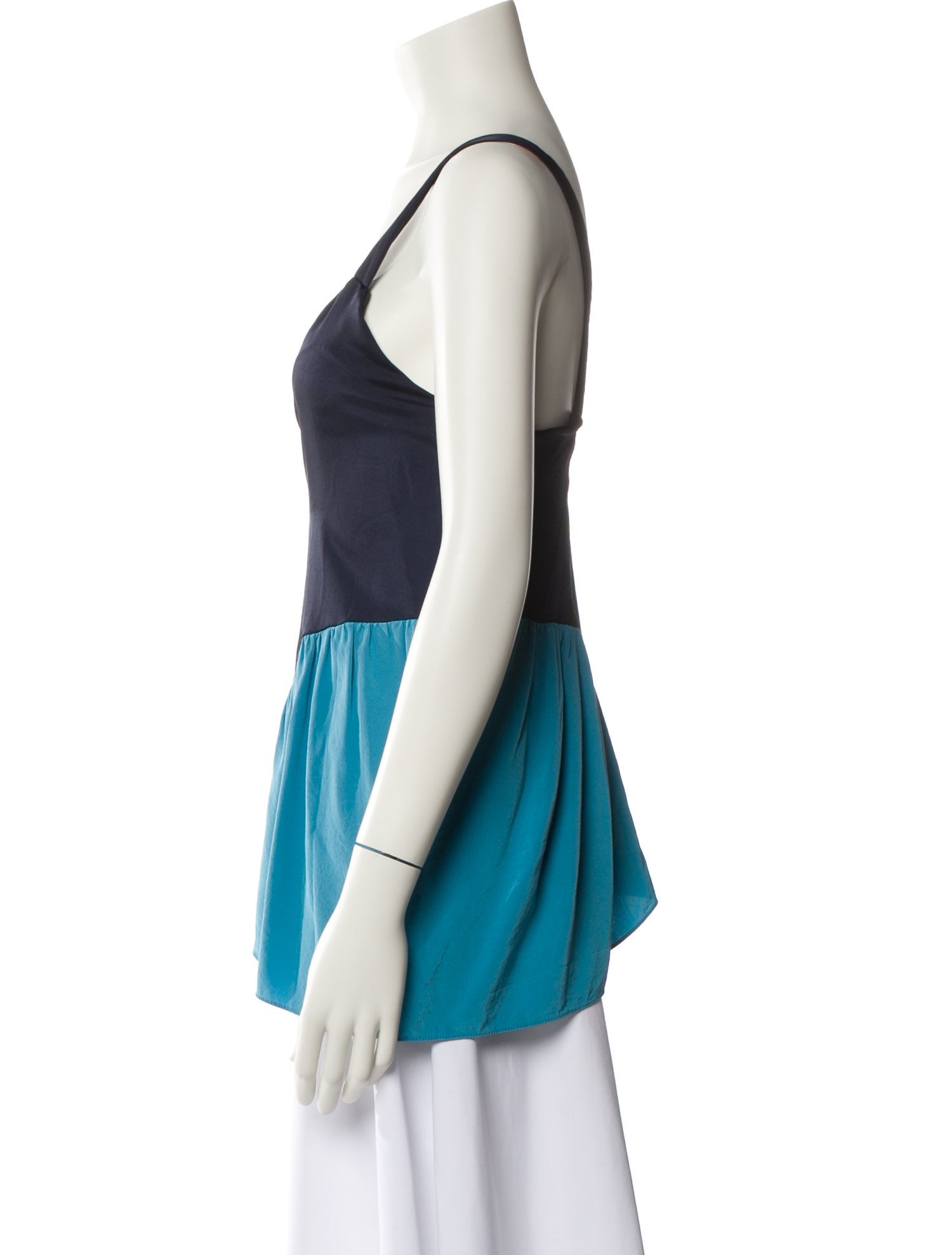 Tibi V-Neck Sleeveless Top