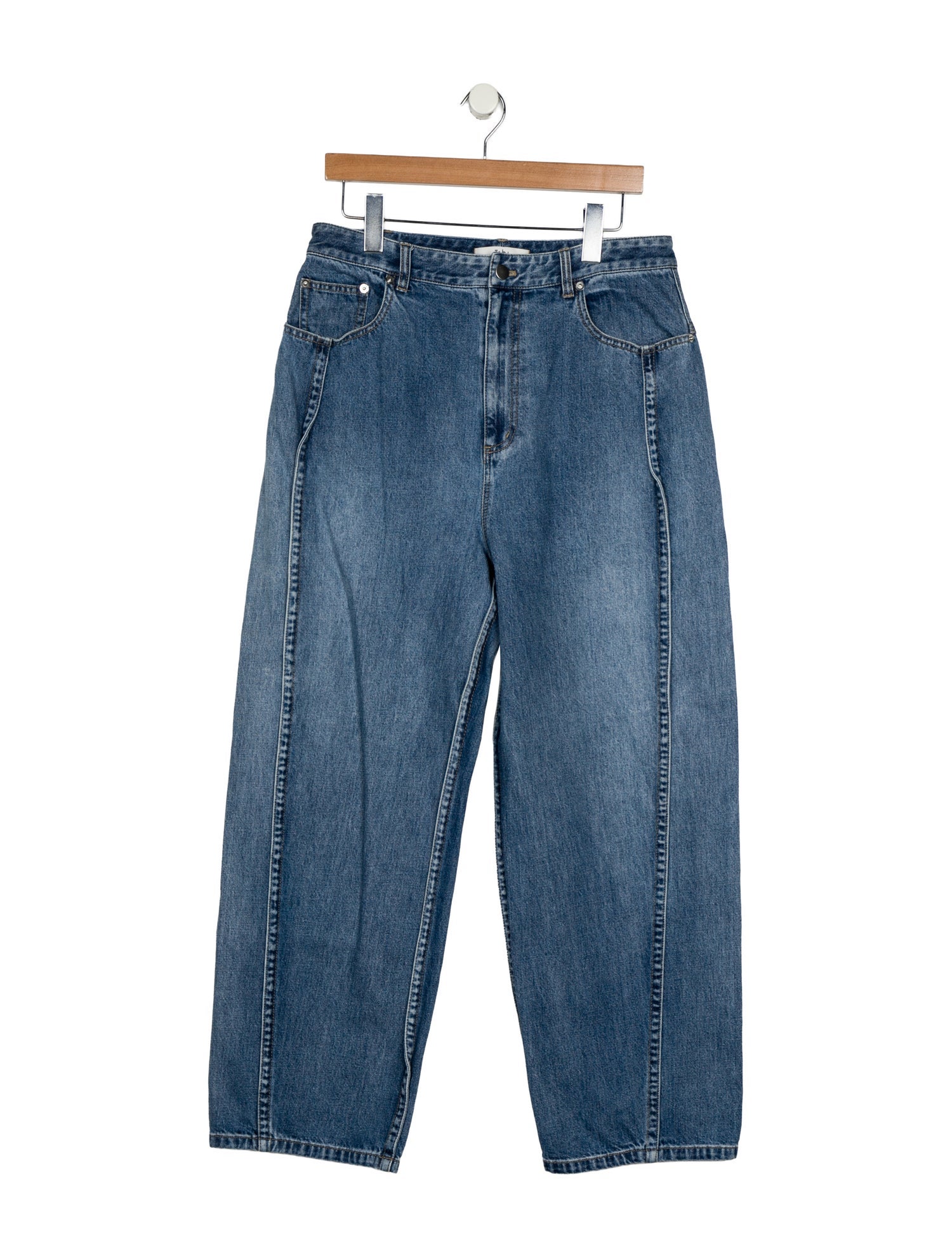 Tibi High-Rise Straight Leg Jeans