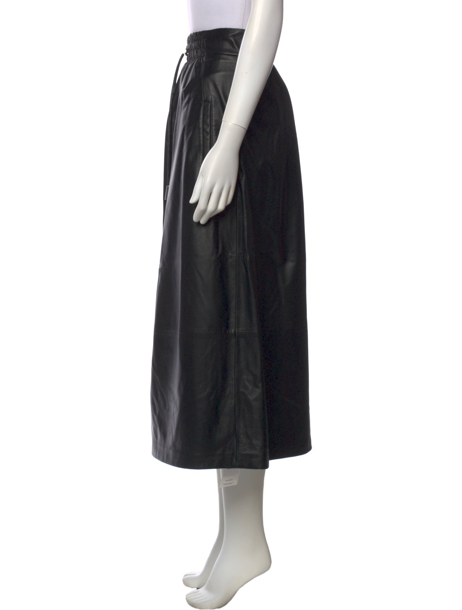 Tibi Lamb Leather Midi Length Skirt