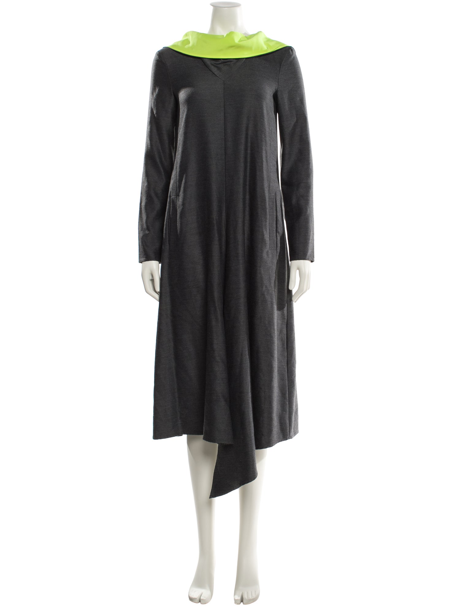 Tibi Bateau Neckline Midi Length Dress