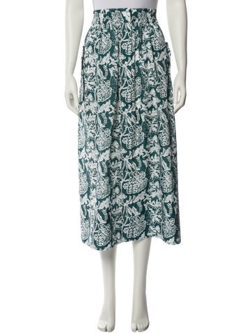 Pre-owned Tibi Printed Midi Length Skirt In Multi