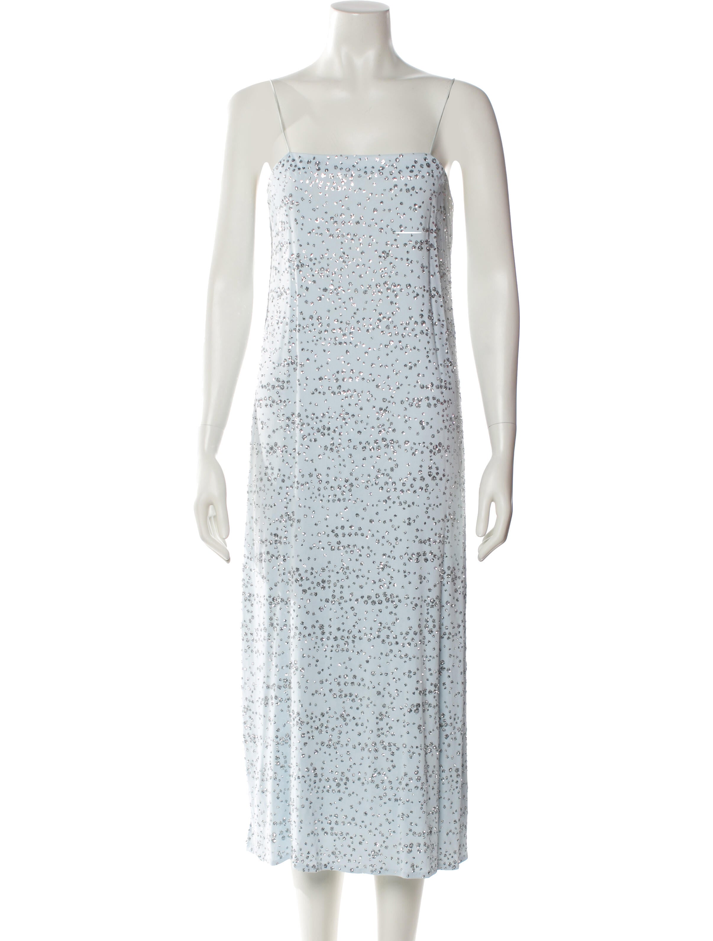 Tibi Square Neckline Long Dress