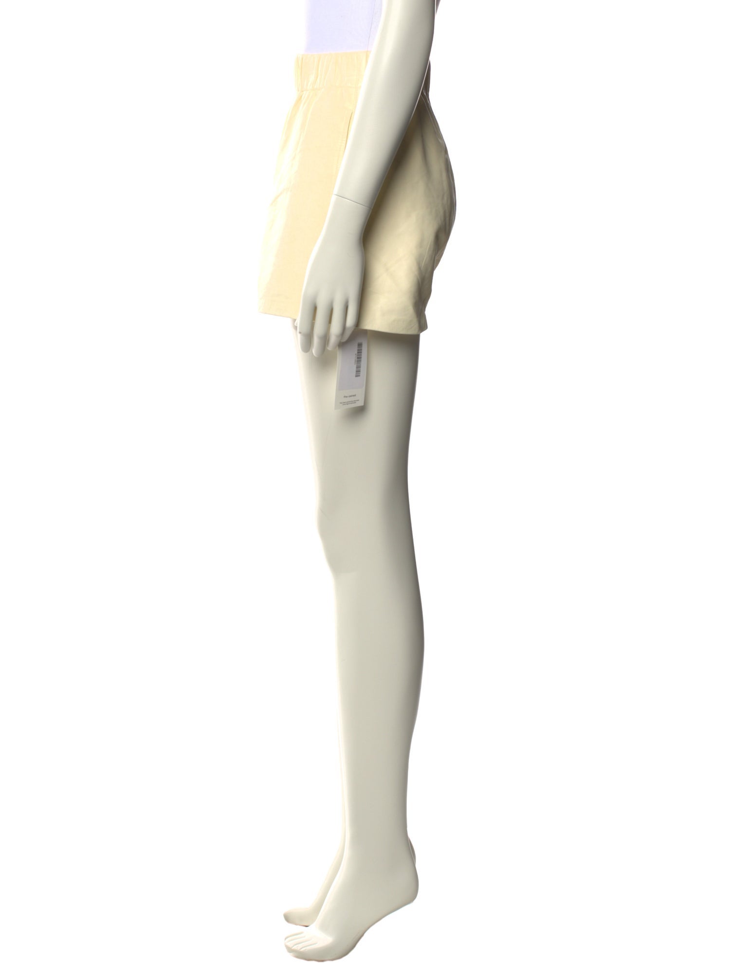 Tibi Lamb Leather Mini Shorts