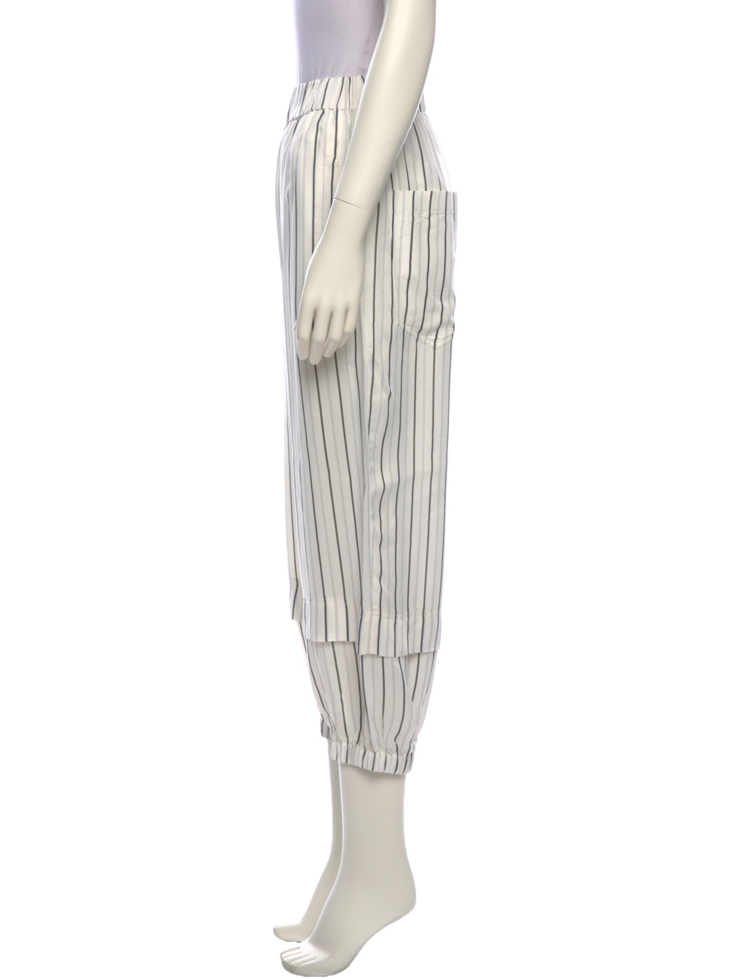 Tibi Striped Skinny Leg Pants