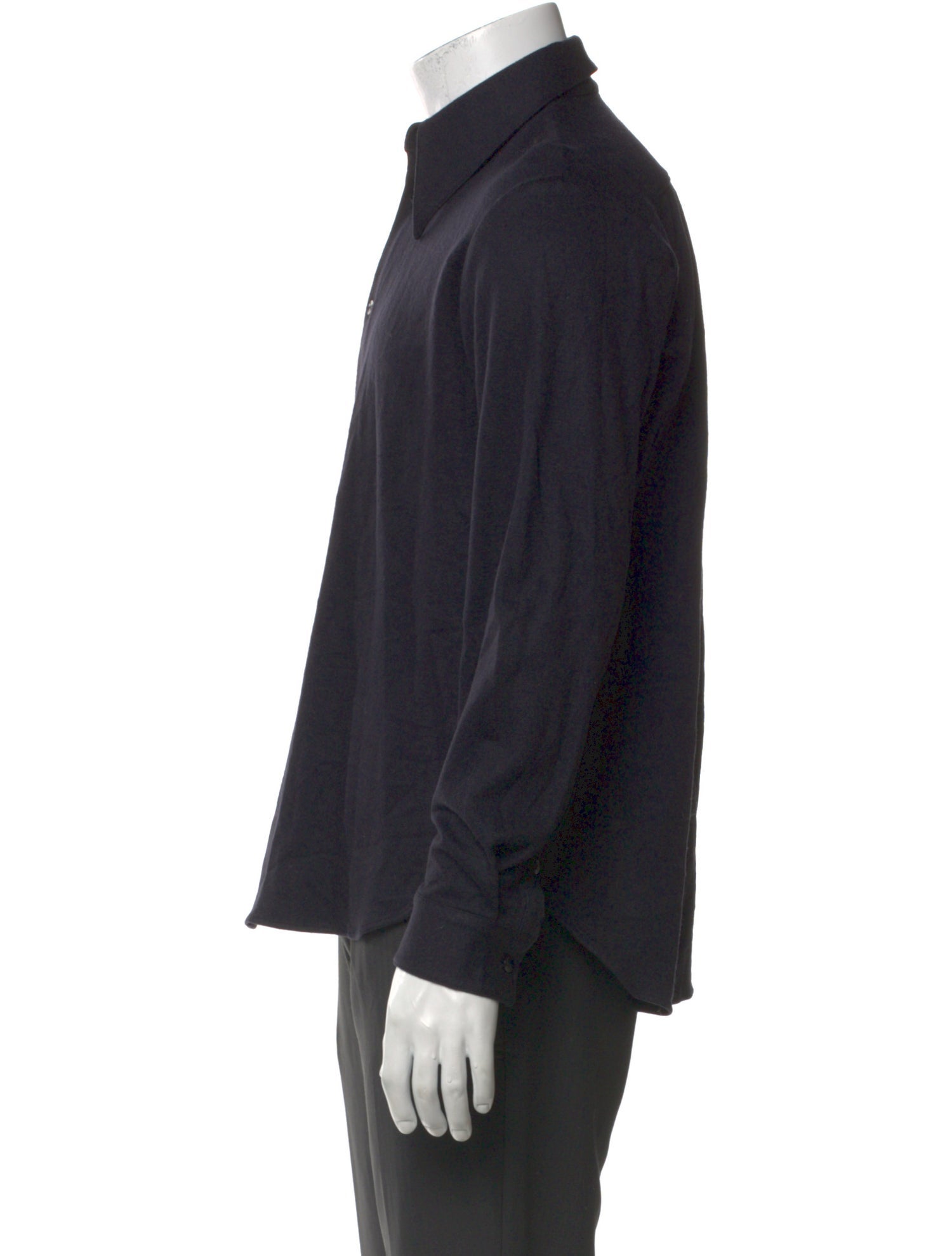 Tibi Virgin Wool Long Sleeve Dress Shirt
