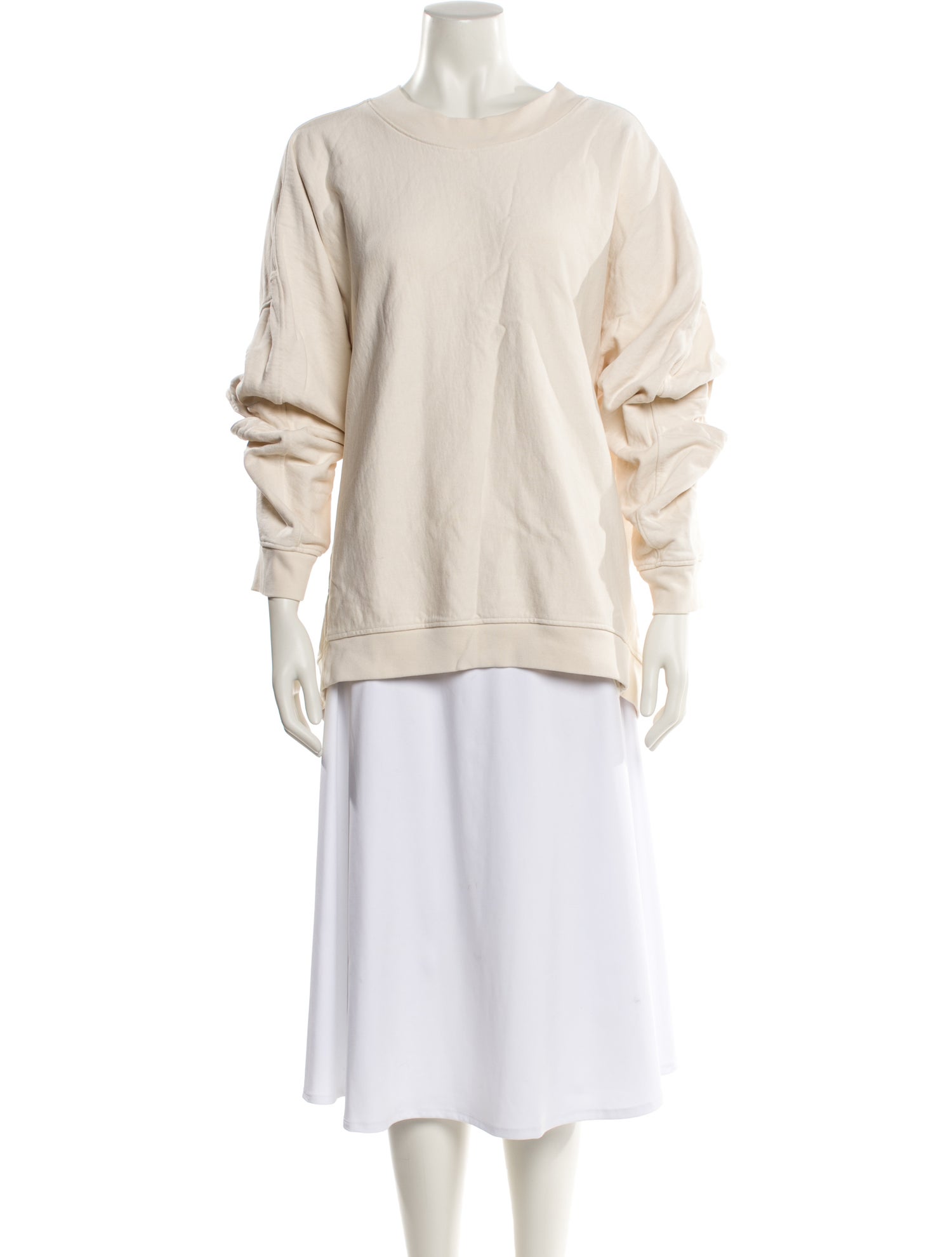 Tibi Crew Neck Long Sleeve Sweatshirt