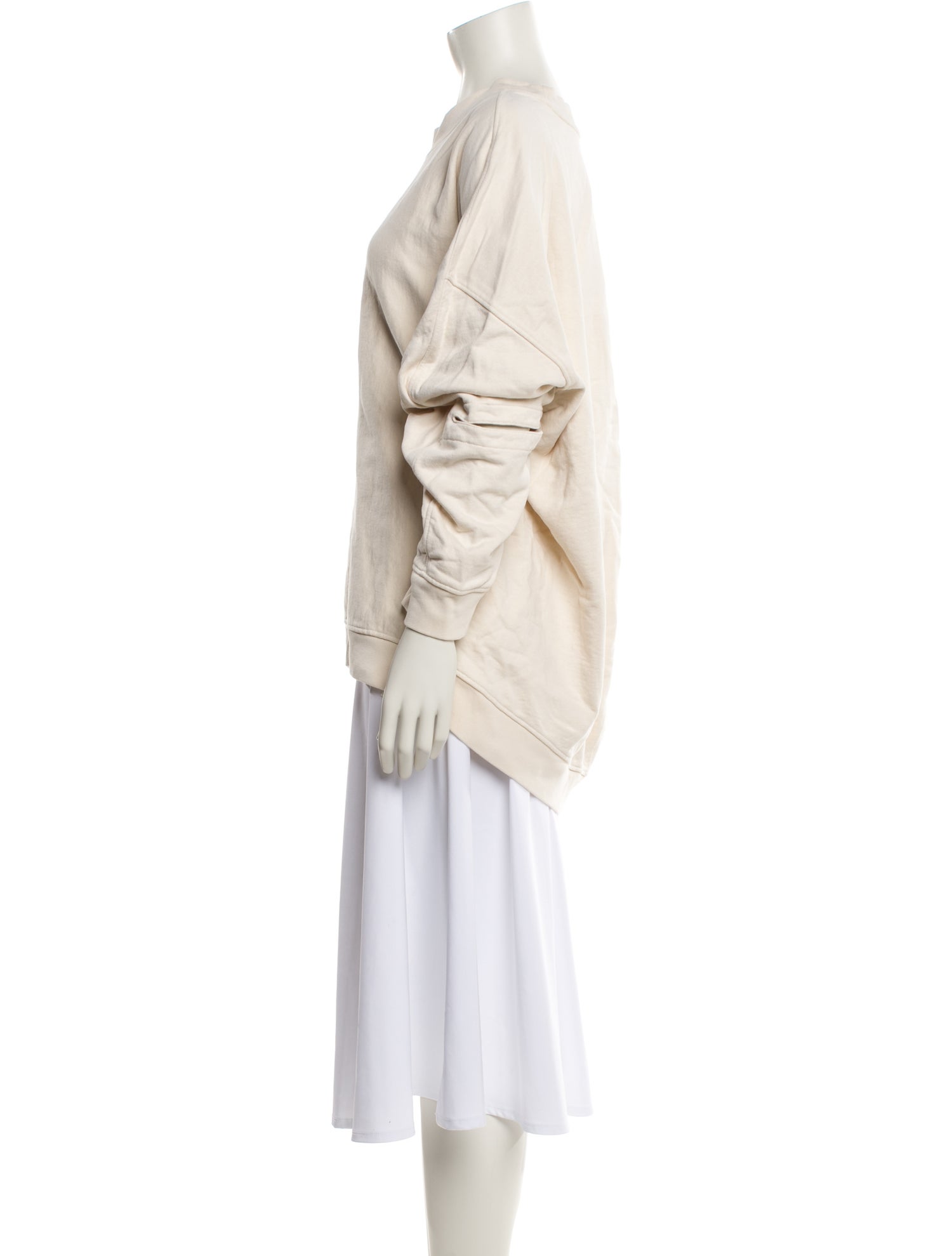 Tibi Crew Neck Long Sleeve Sweatshirt