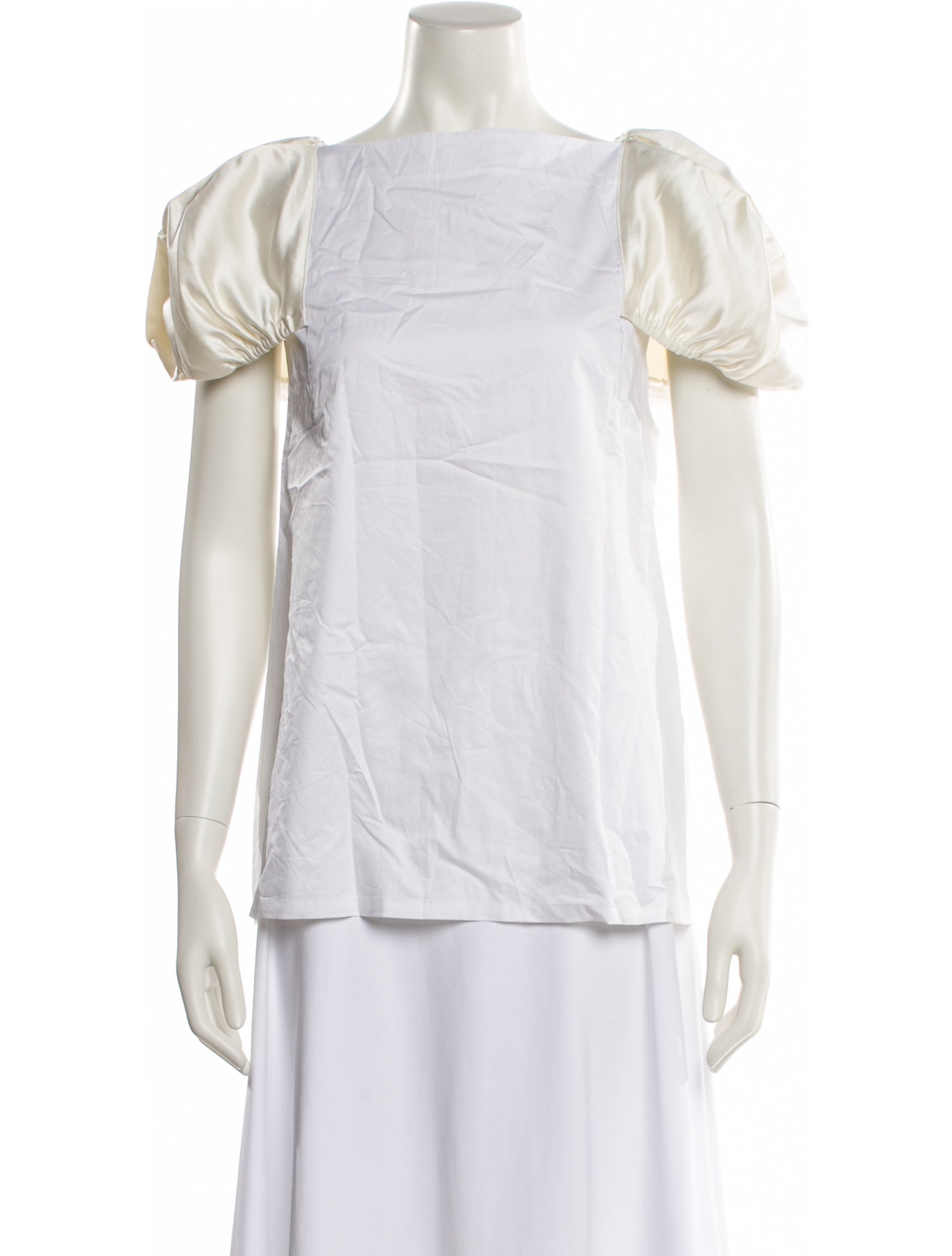 Tibi Square Neckline Short Sleeve Blouse w/ Tags