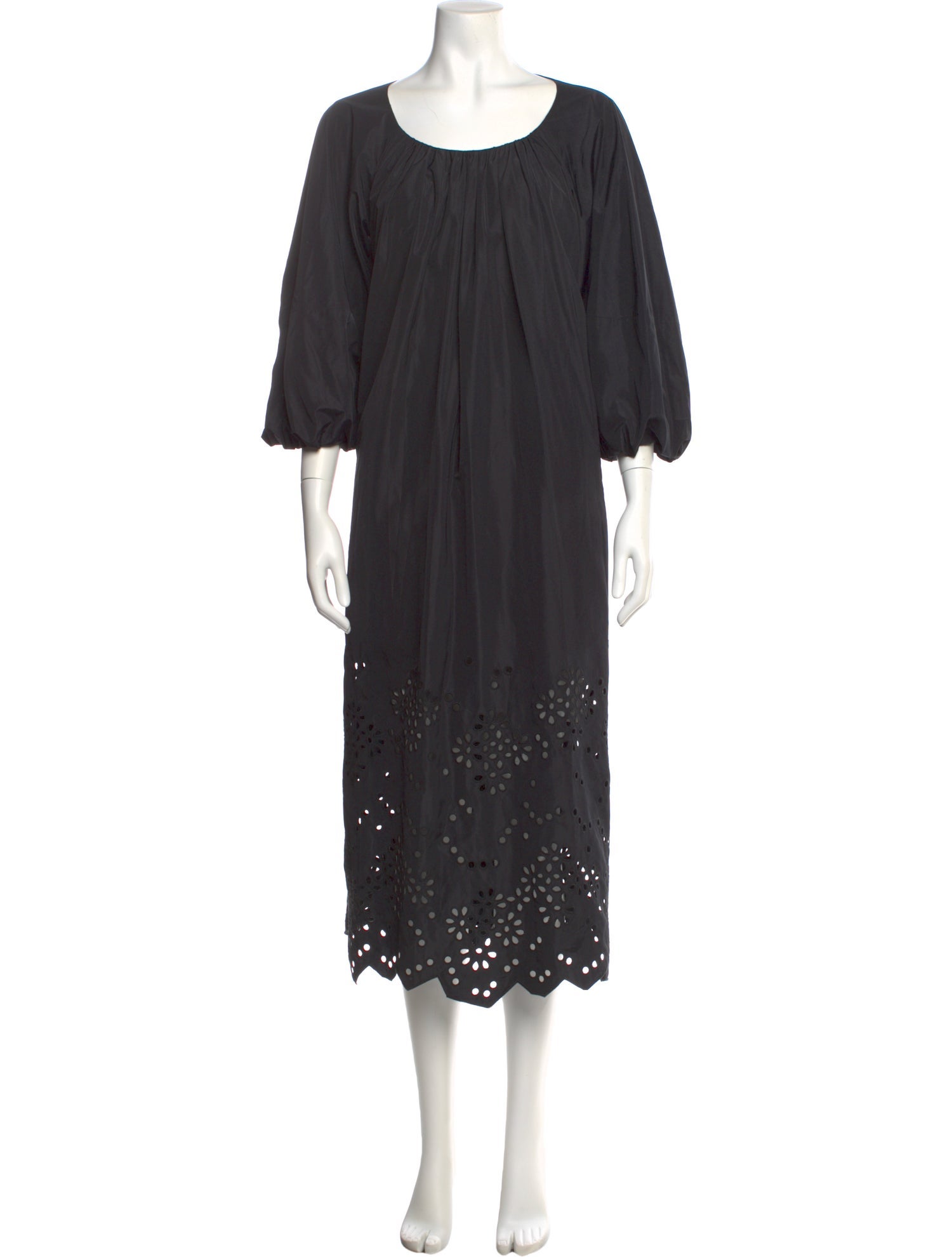 Tibi Scoop Neck Midi Length Dress