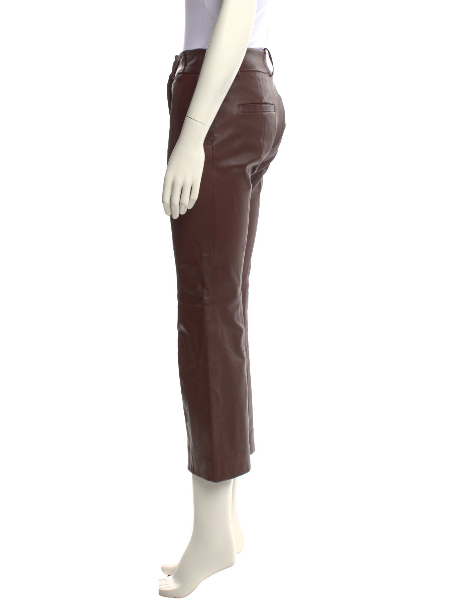 Tibi Leather Wide Leg Pants